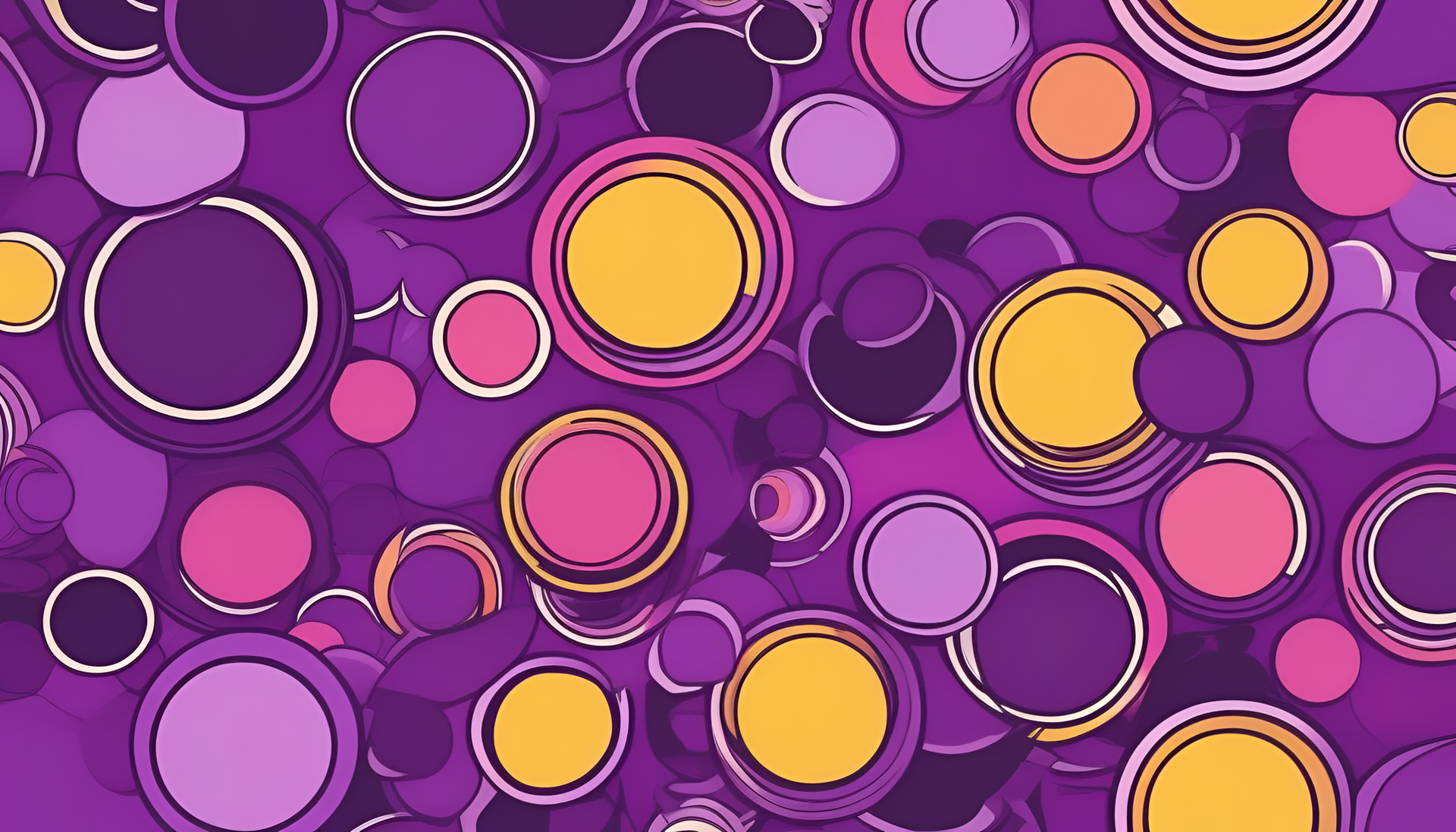 Pop art purple background with vivid geometric shapes.