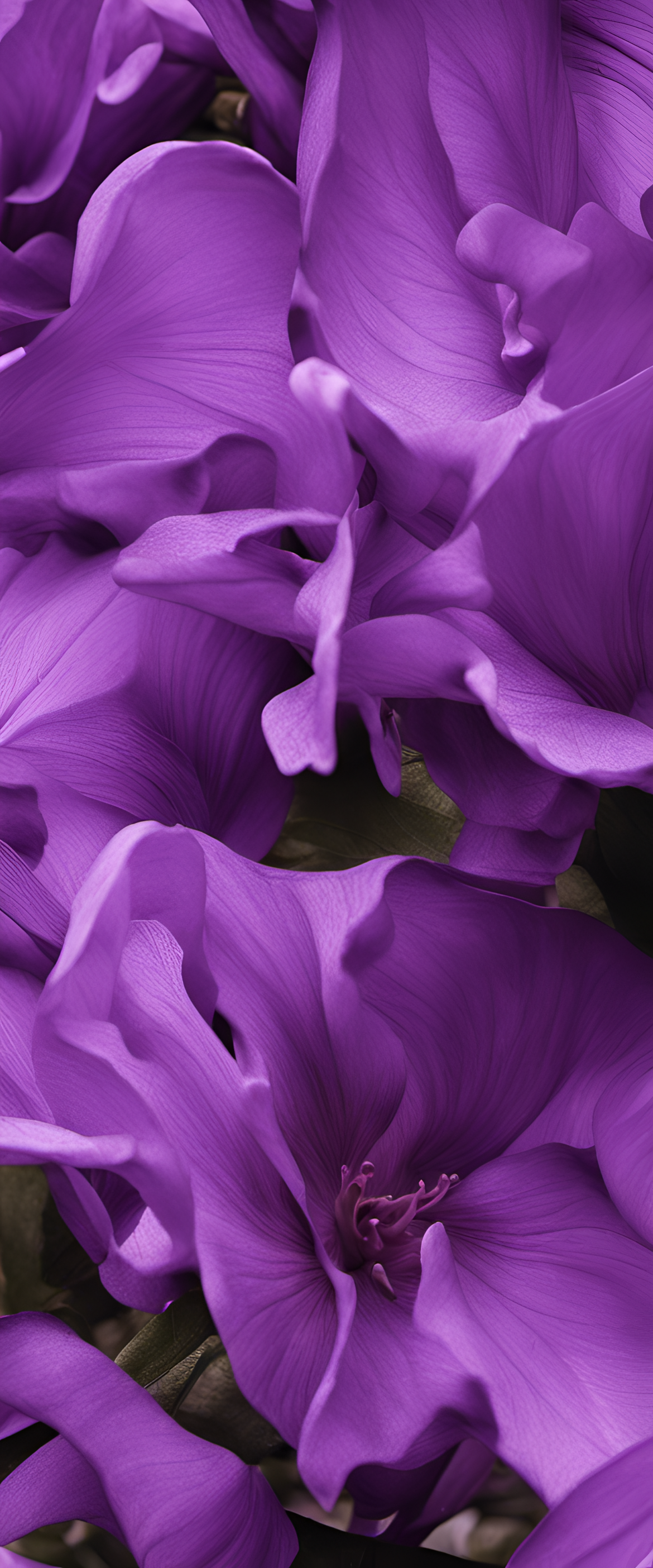 Vibrant purple hues on a profile picture in an AI-generated design.