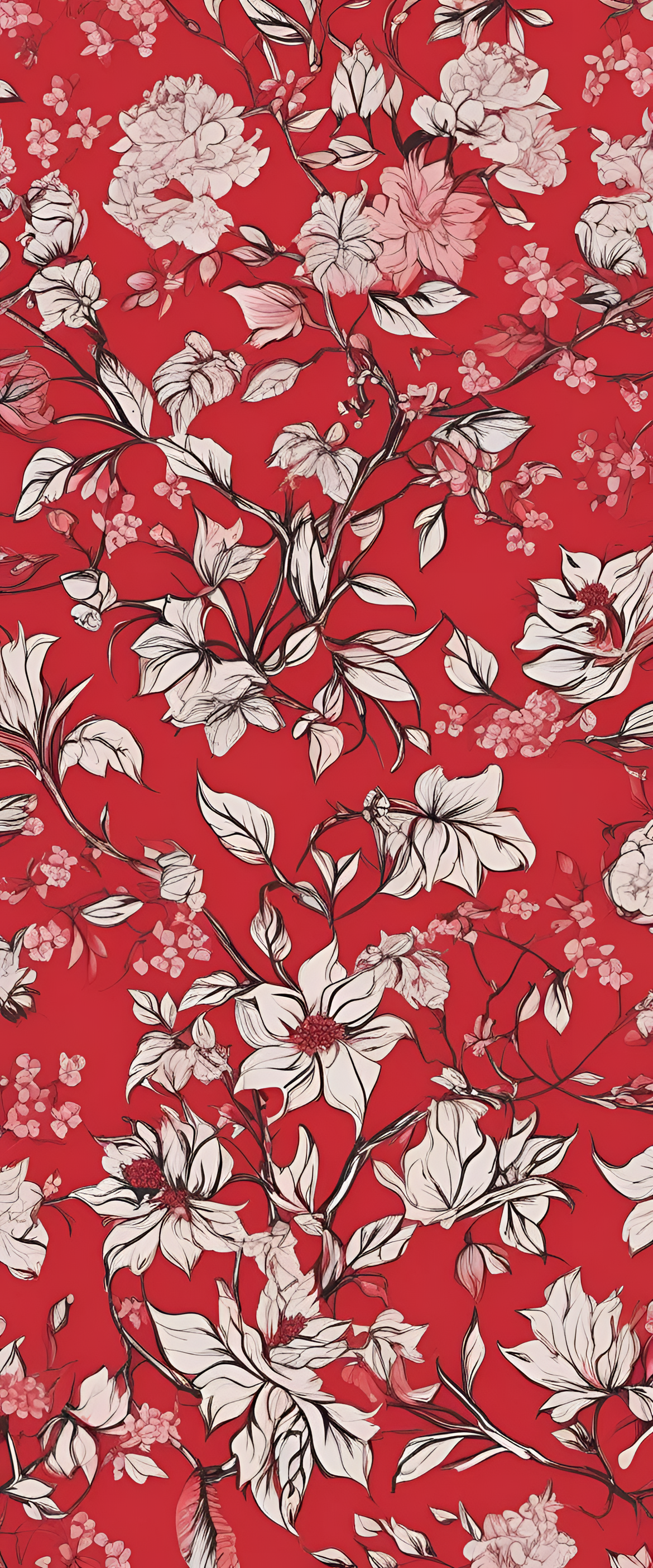 Vibrant red abstract pattern