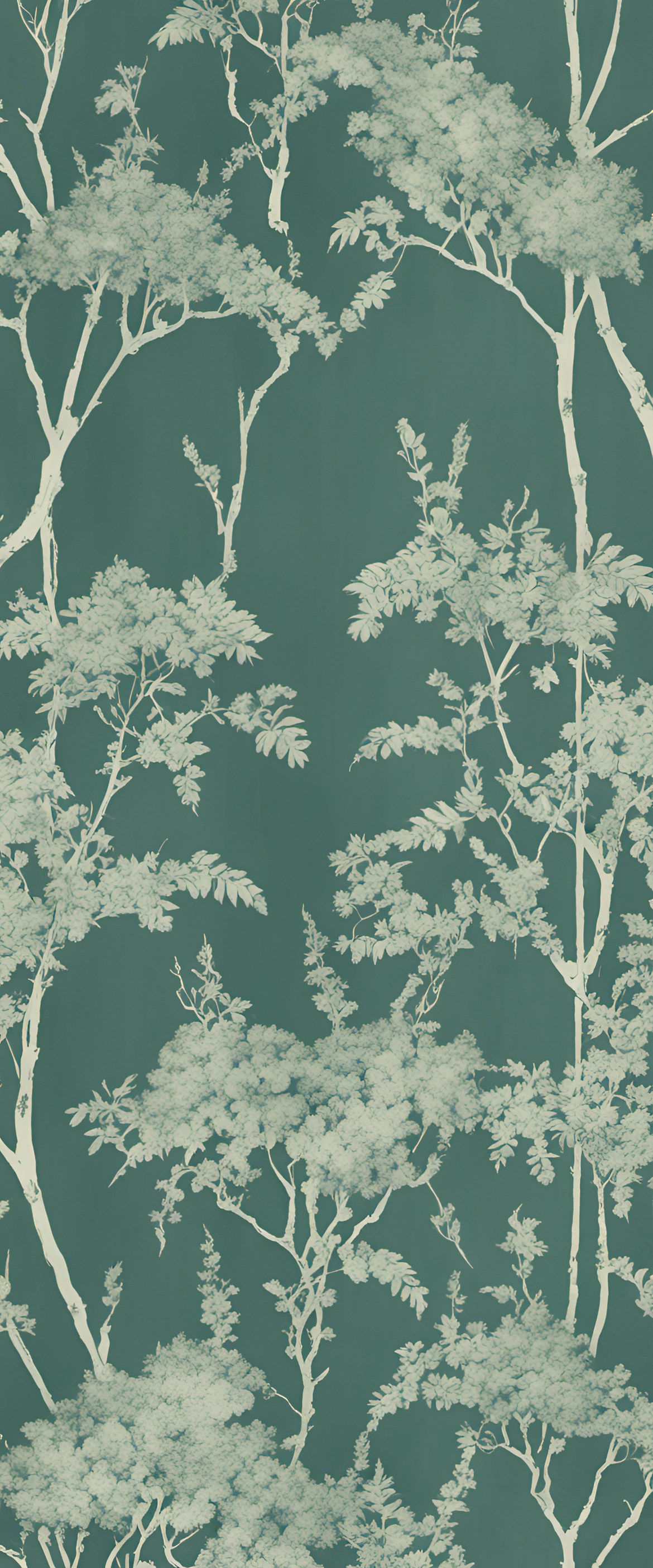 Sage green abstract pattern on a phone wallpaper.