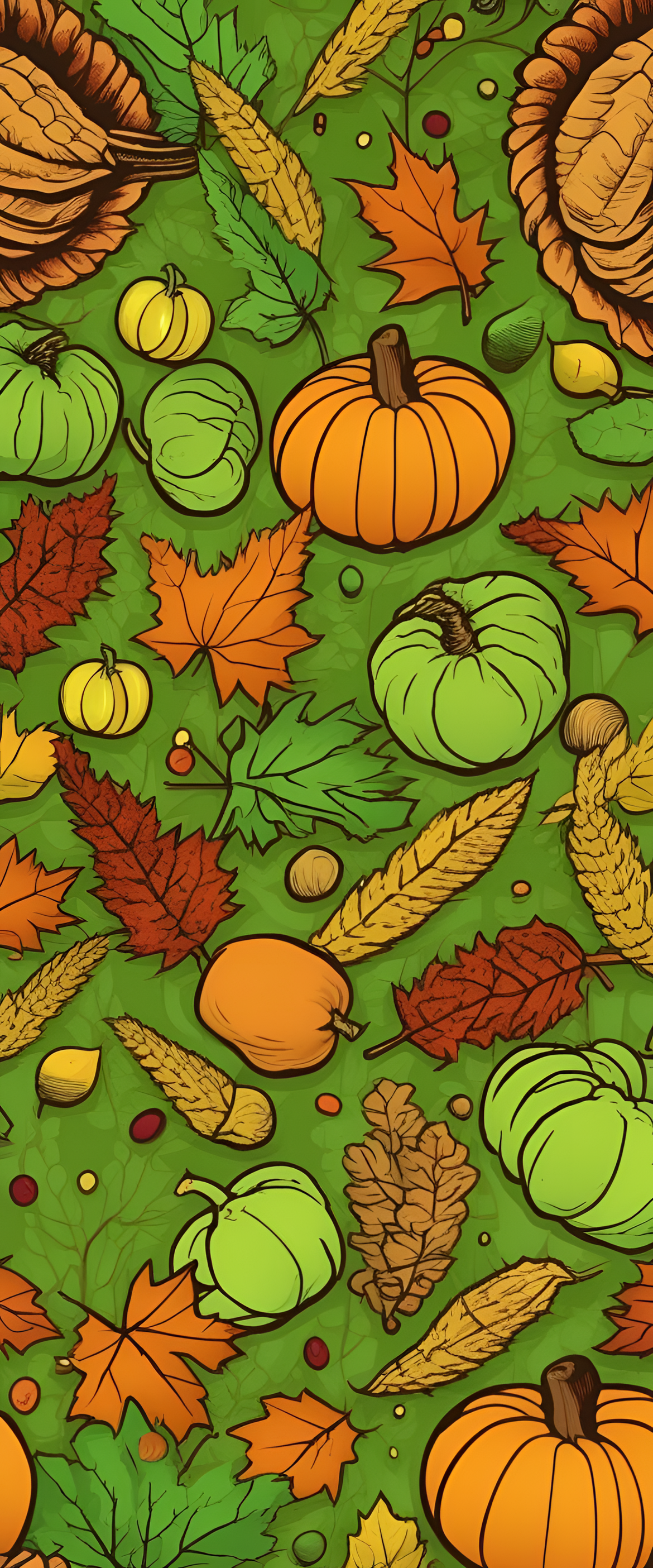 A Cool Green Thanksgiving Background