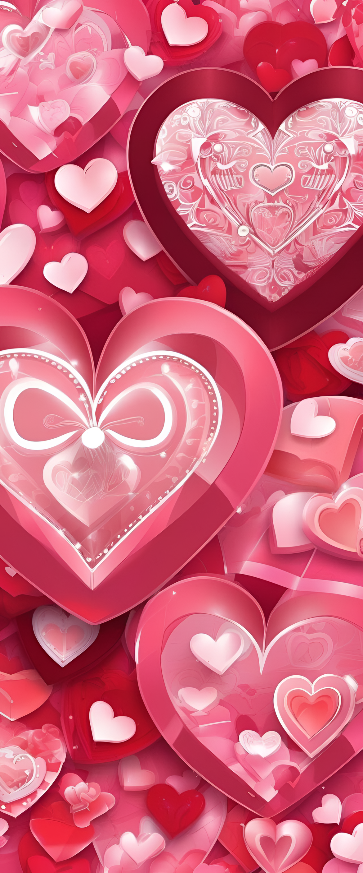 Valentine's Day themed abstract pattern wallpaper.