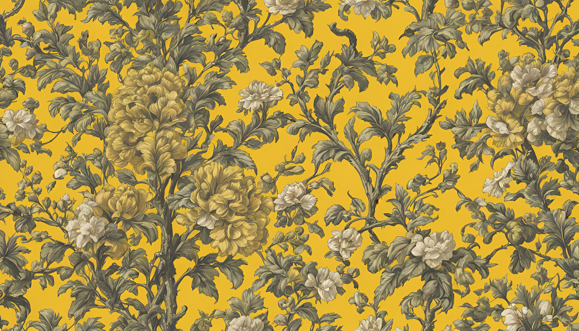 Vibrant yellow textured wallpaper with intricate detail.