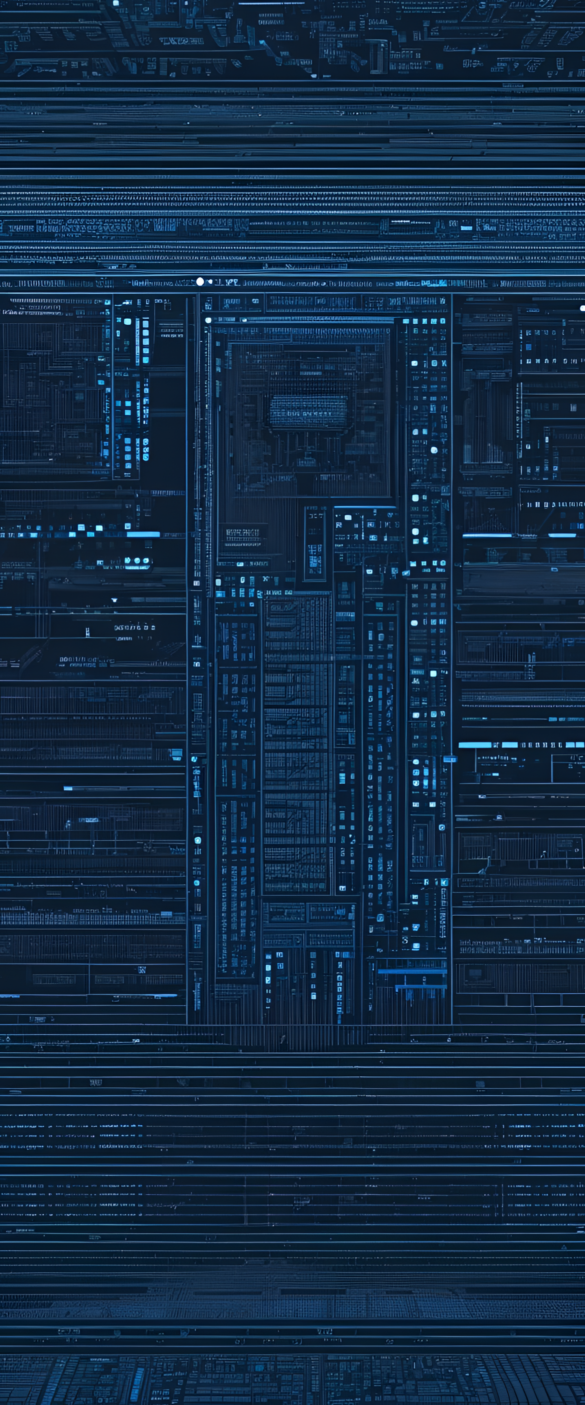 Abstract blue ASCII art wallpaper