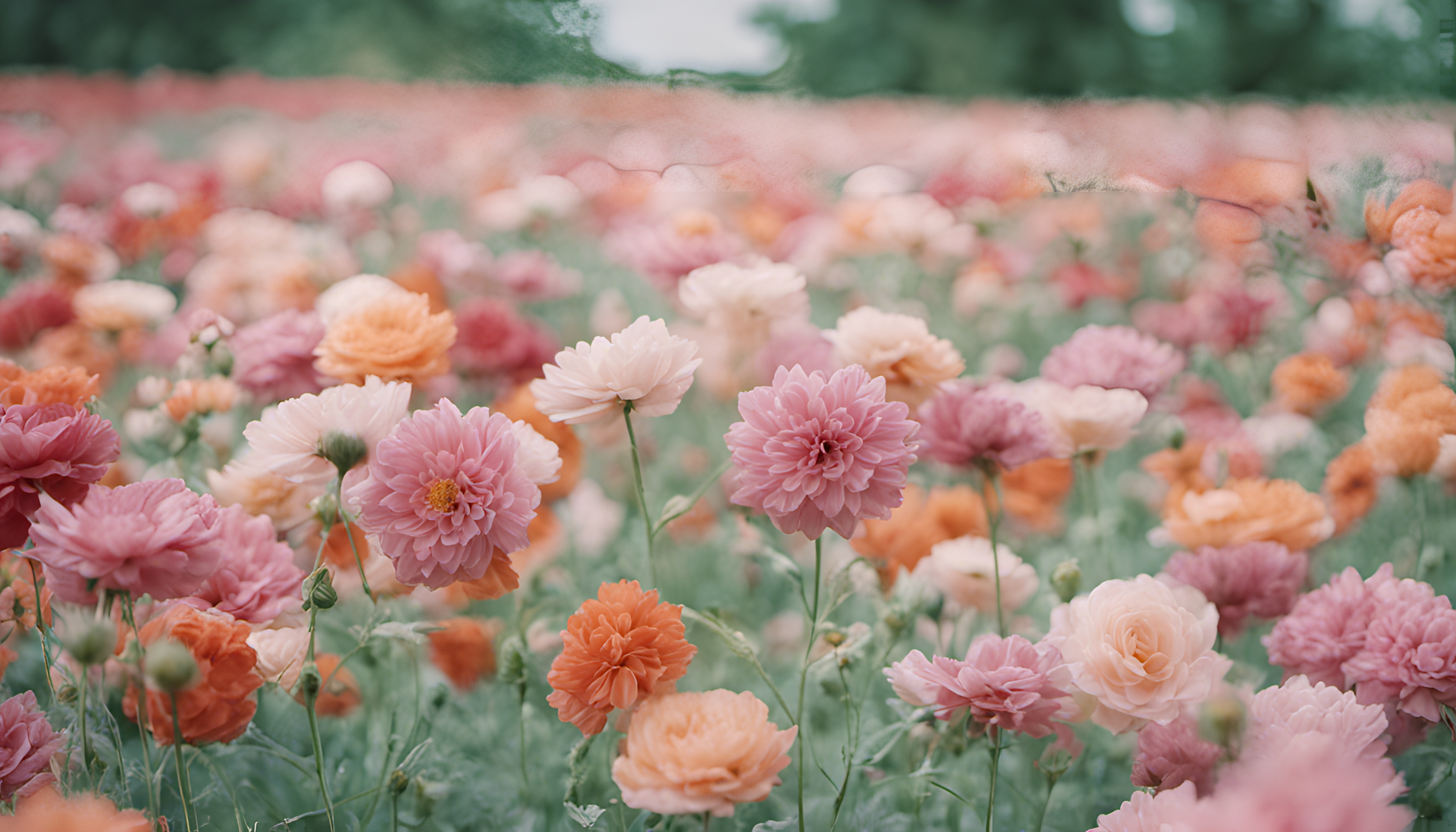 Pastel floral pattern against a colored background