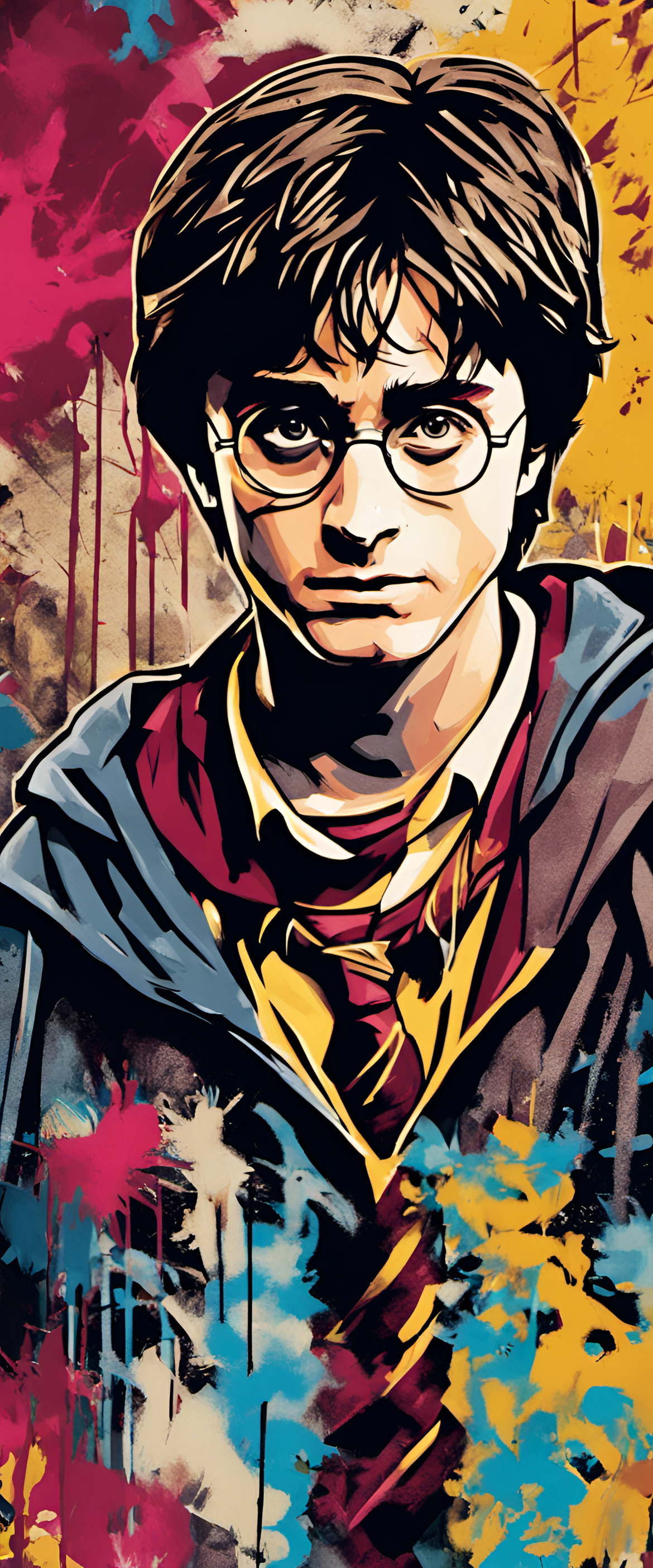 Graffiti-style Harry Potter wallpaper artwork