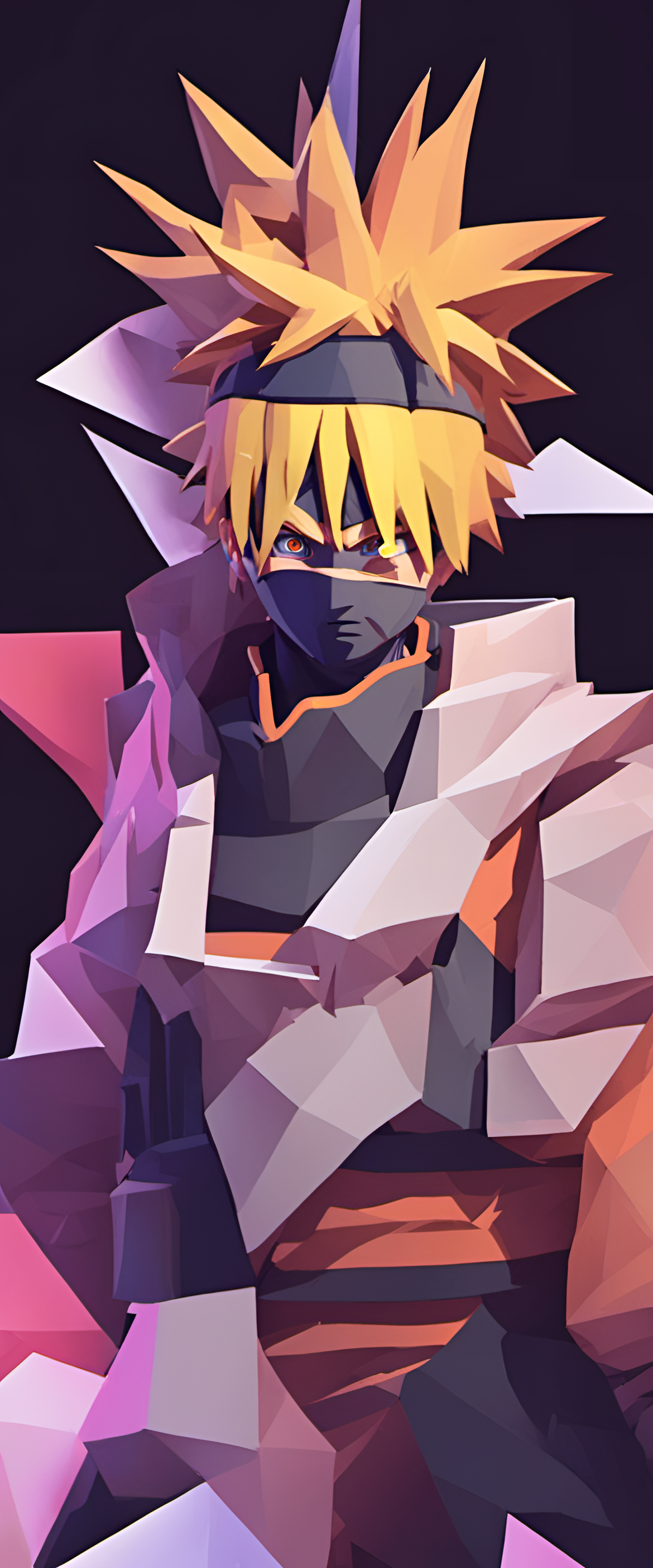 Naruto-inspired glitch art profile picture