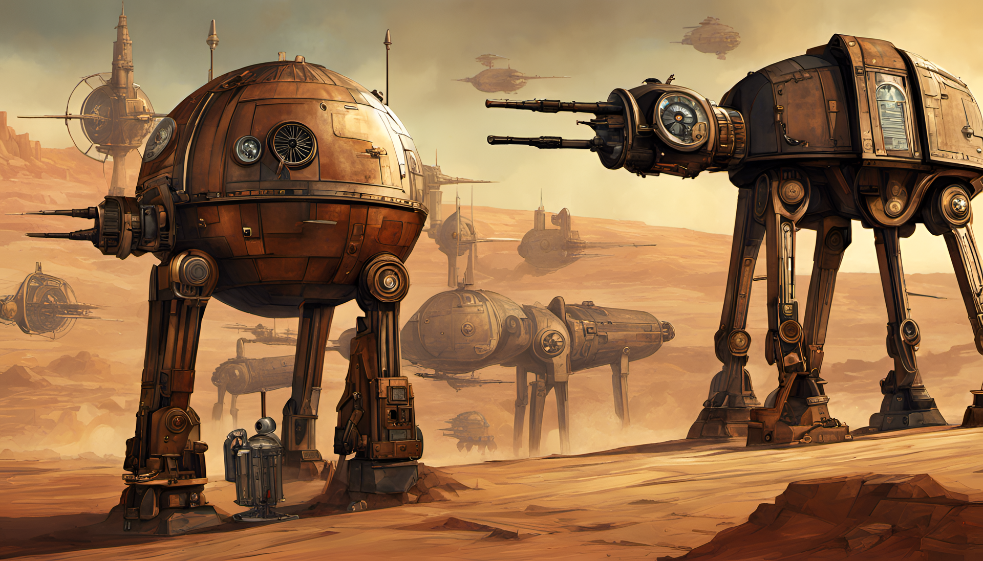 Steampunk-inspired Star Wars character in a stylish digital artwork.