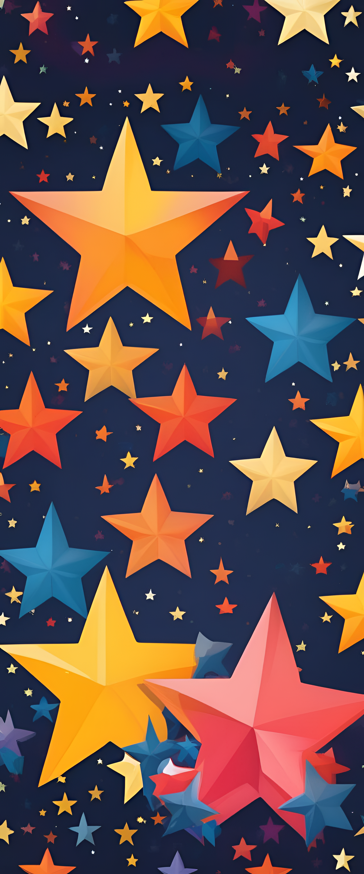 Vibrant and detailed wallpaper showcasing a stunning array of complimentary-colored stars.