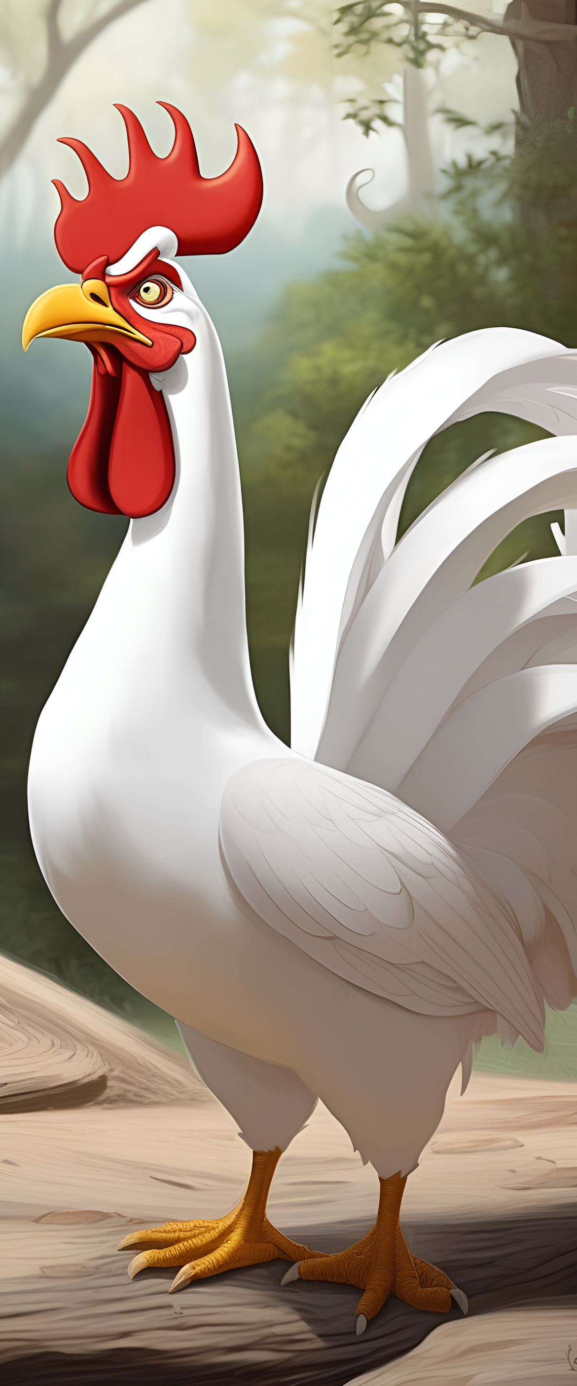 Elegant Foghorn Leghorn adorned as a stylish phone wallpaper.