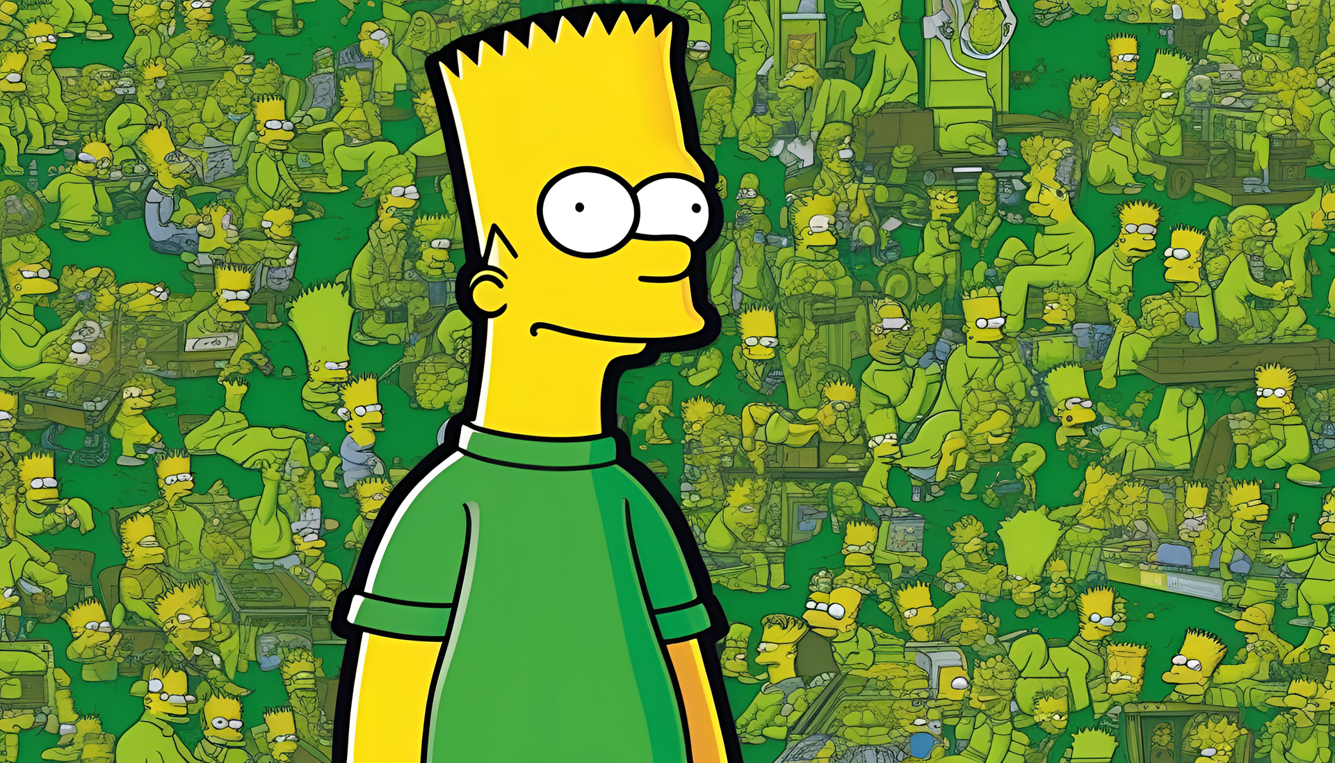 A Cool Green Bart Simpson Wallpaper