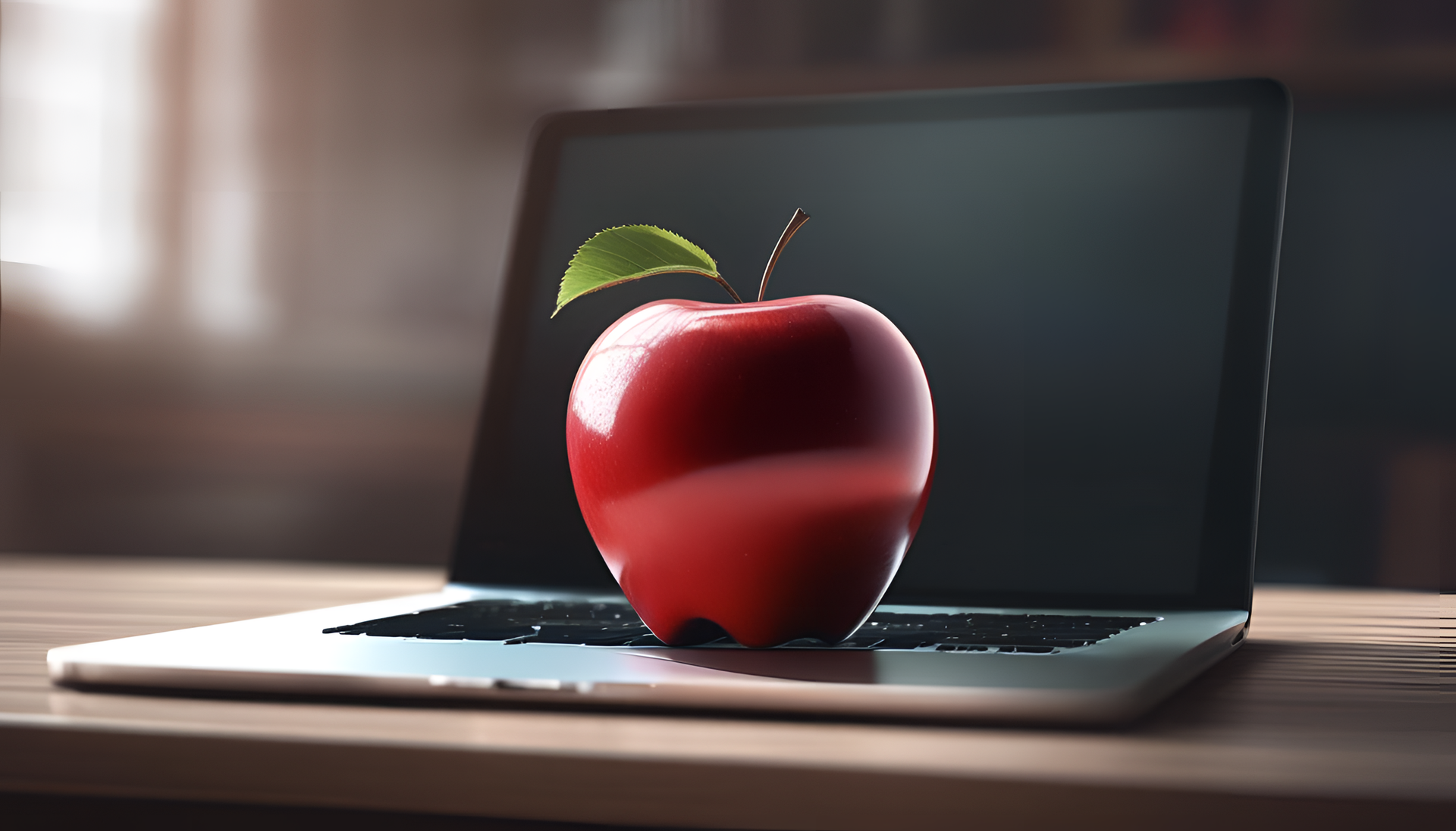 Digital artwork featuring an apple in high definition.