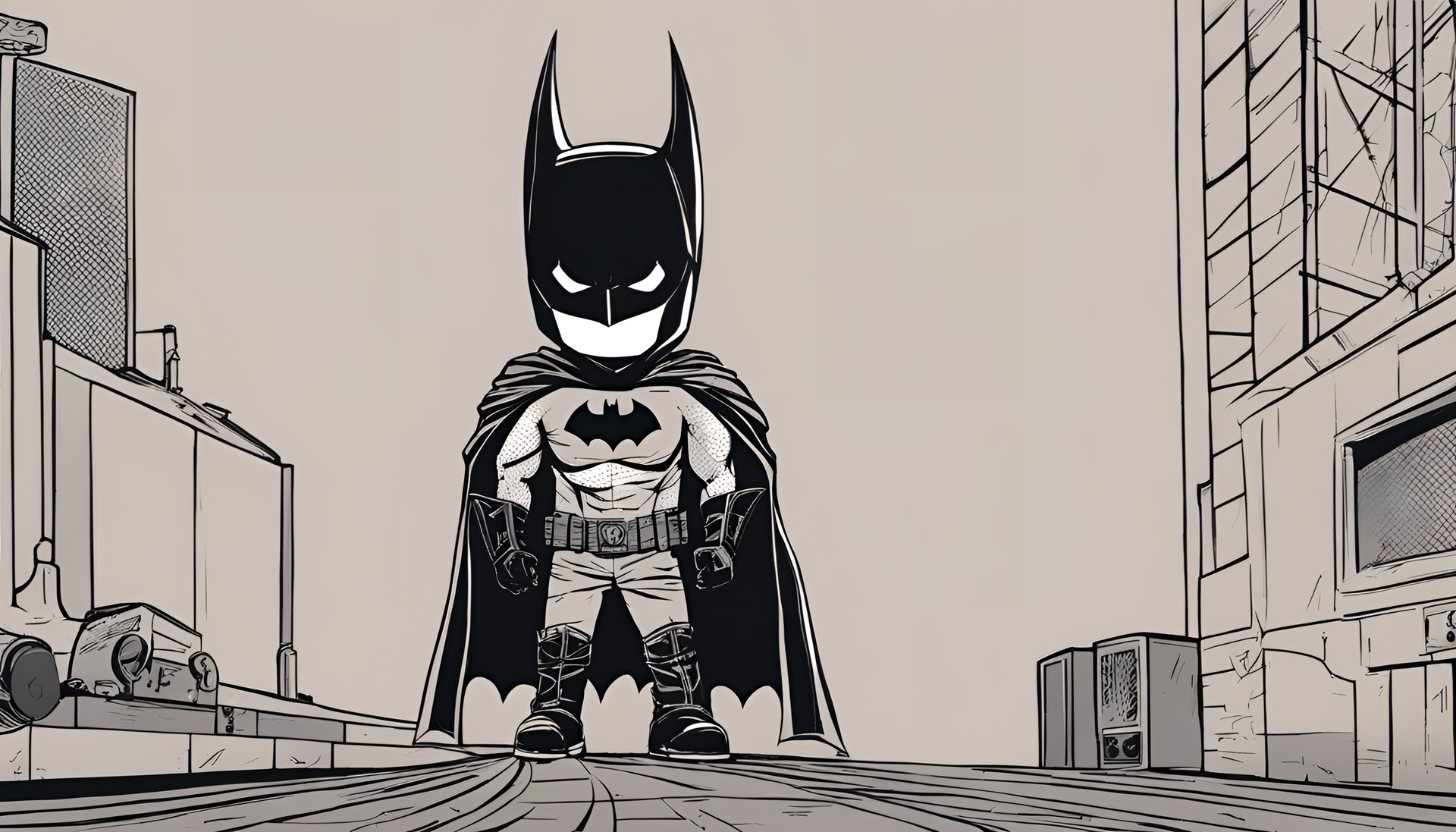 Punk-inspired Batman artwork with stylized design.