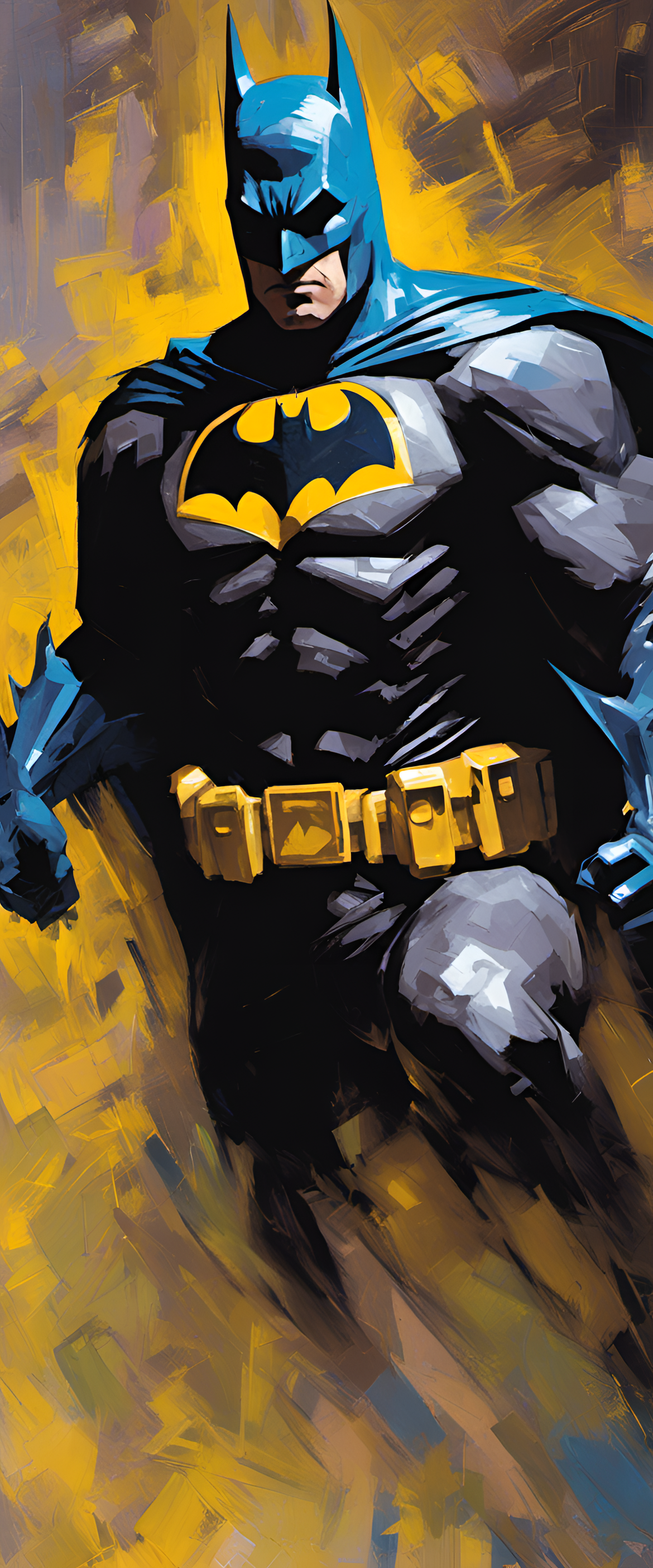 Impressionist Batman portrait