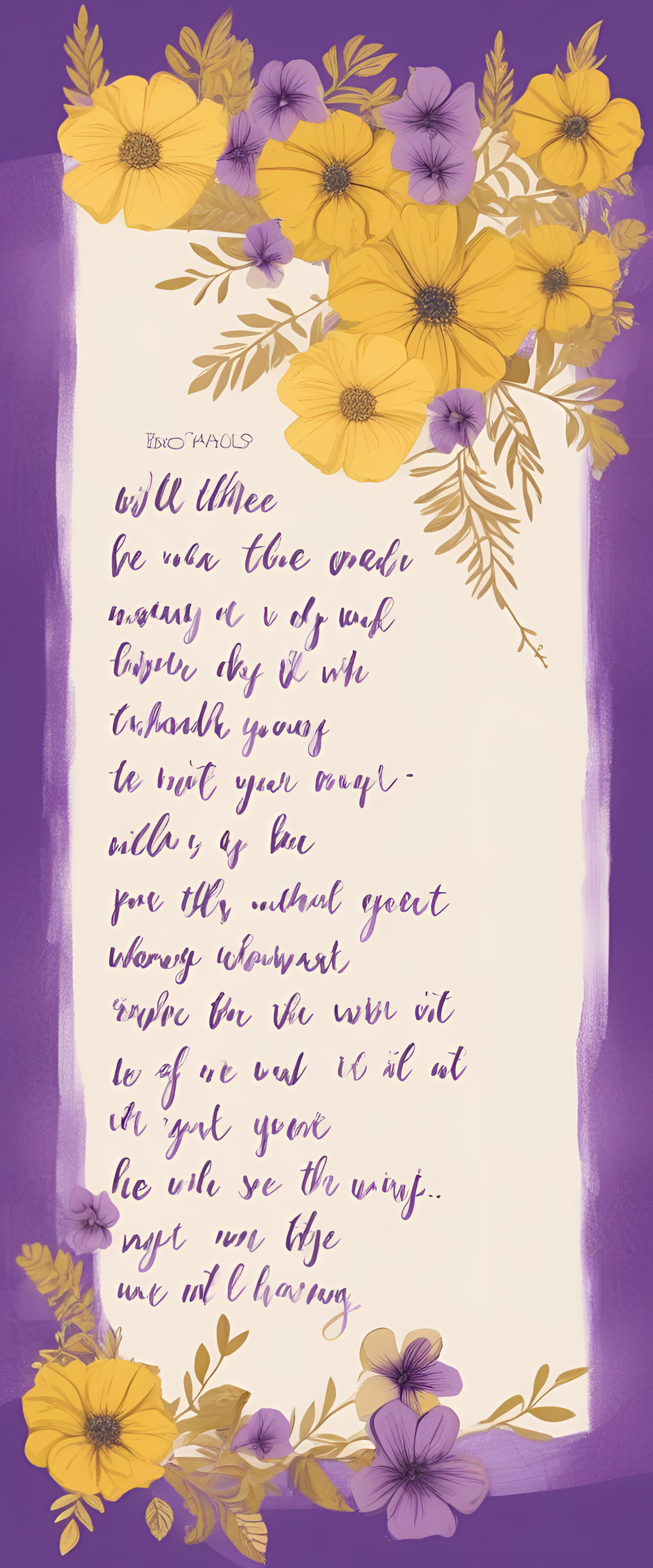 Purple and yellow Bible verse wallpaper