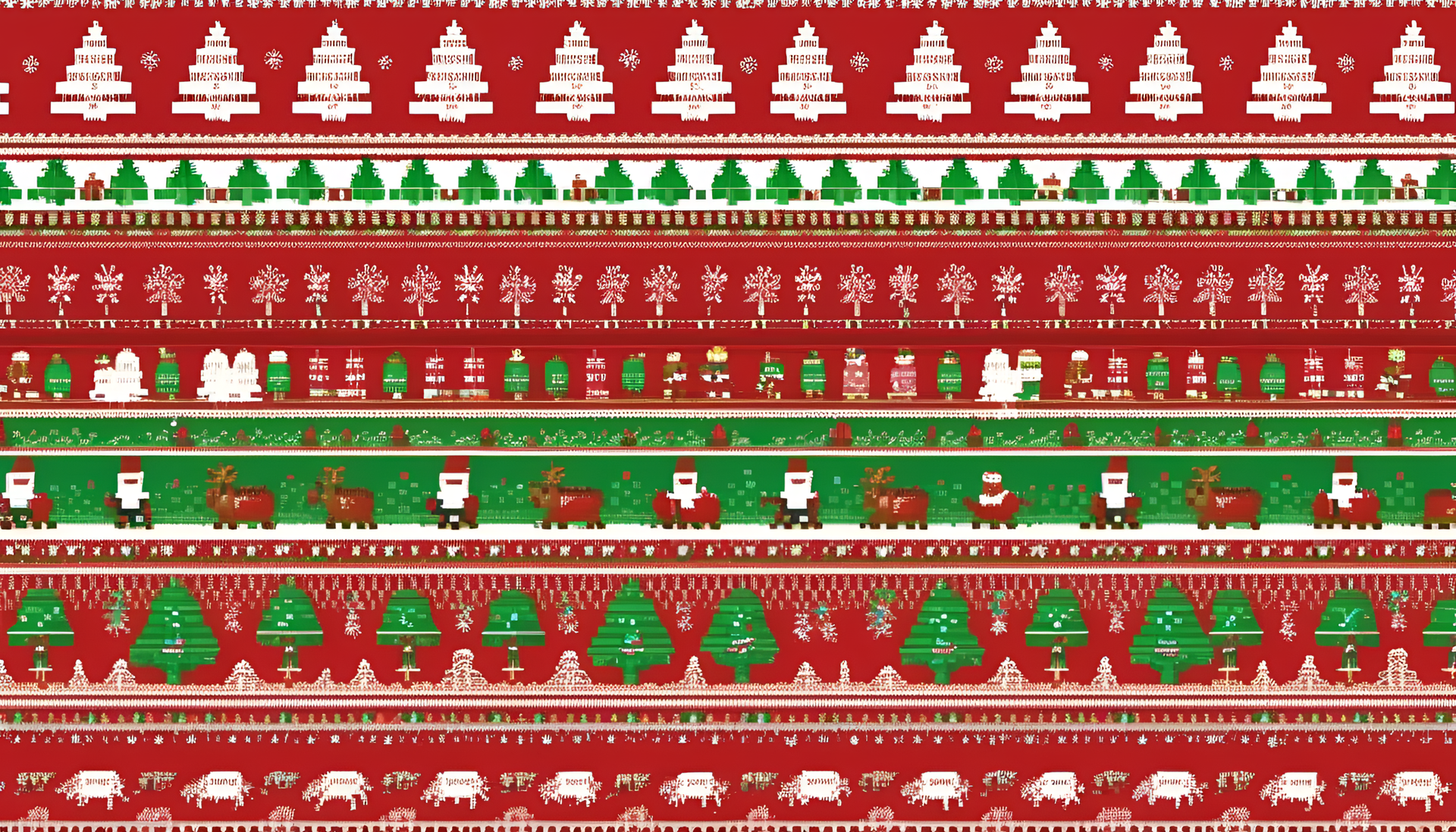 Festive holiday wallpaper with a digital aesthetic.