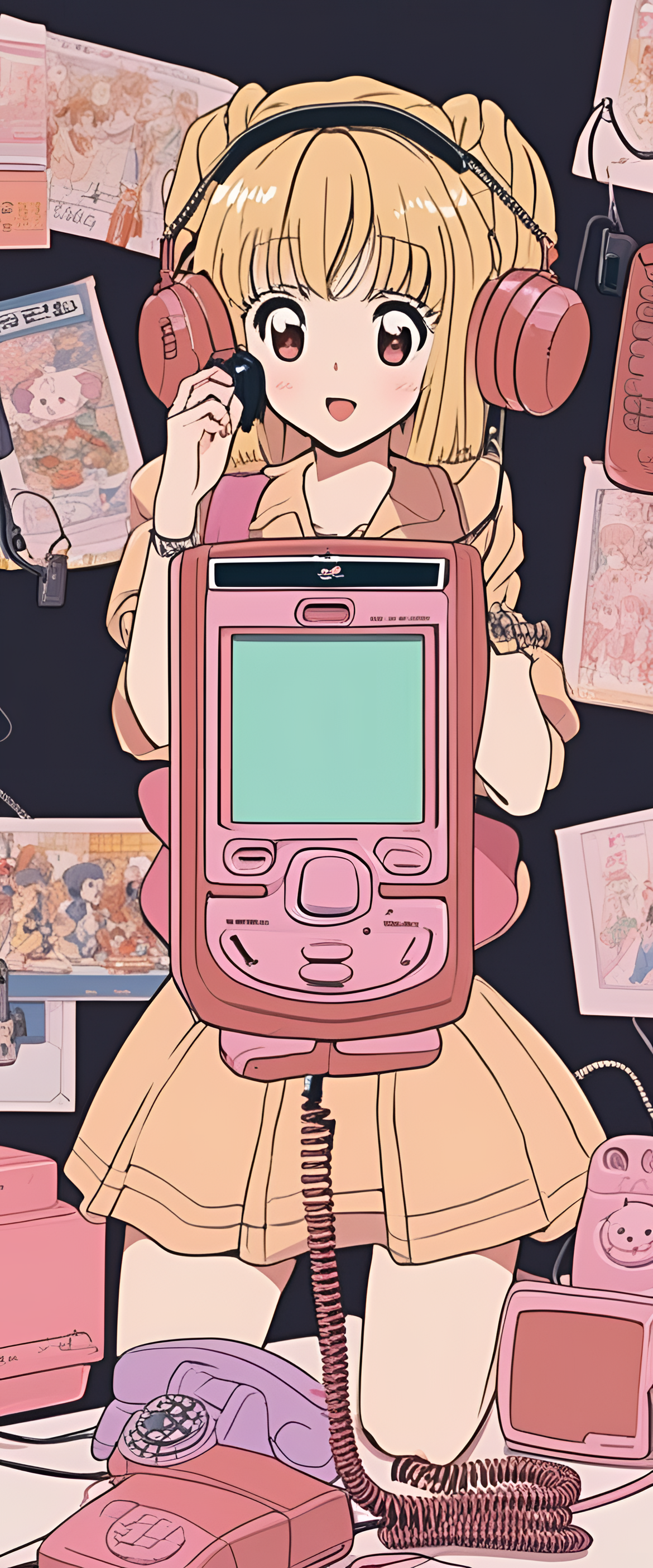 Cute 1990s anime phone wallpapers.