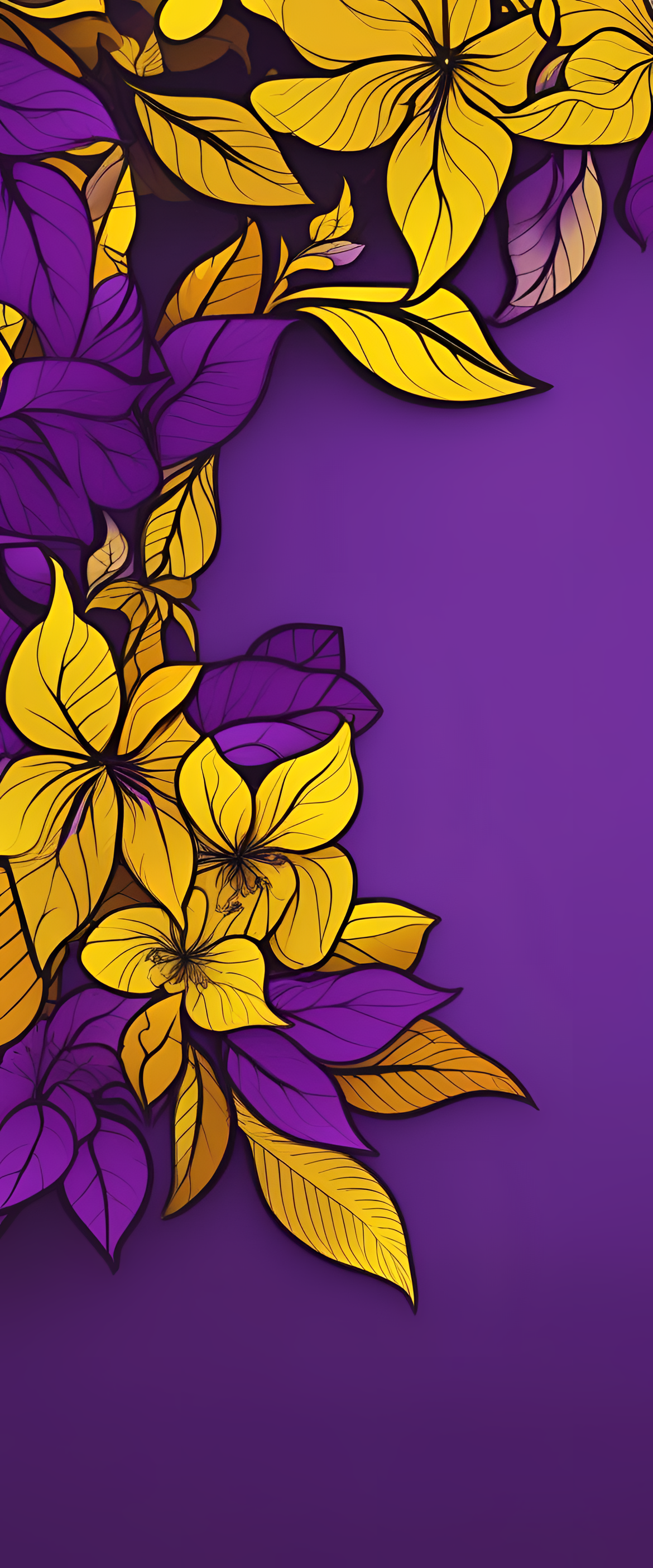 Vibrant purple and yellow desktop wallpaper