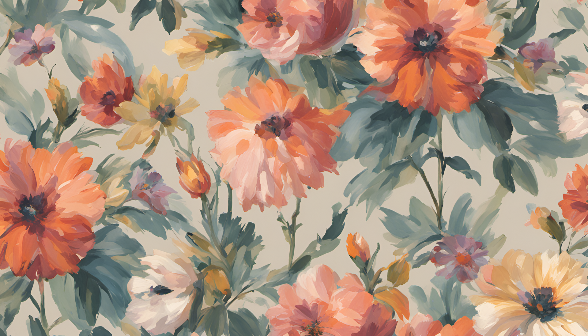 Impressionist floral wallpaper in high-definition.