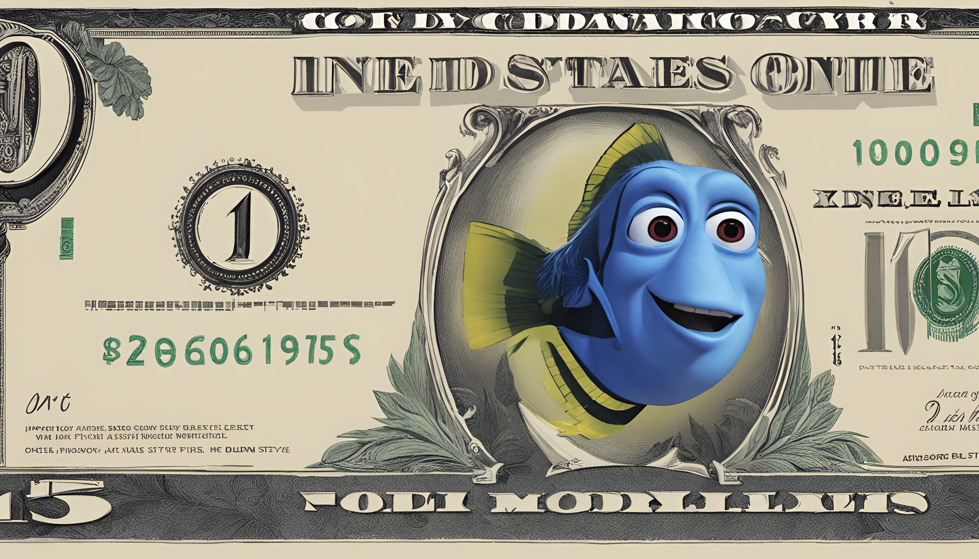 Vibrant Pixar-style money wallpaper.