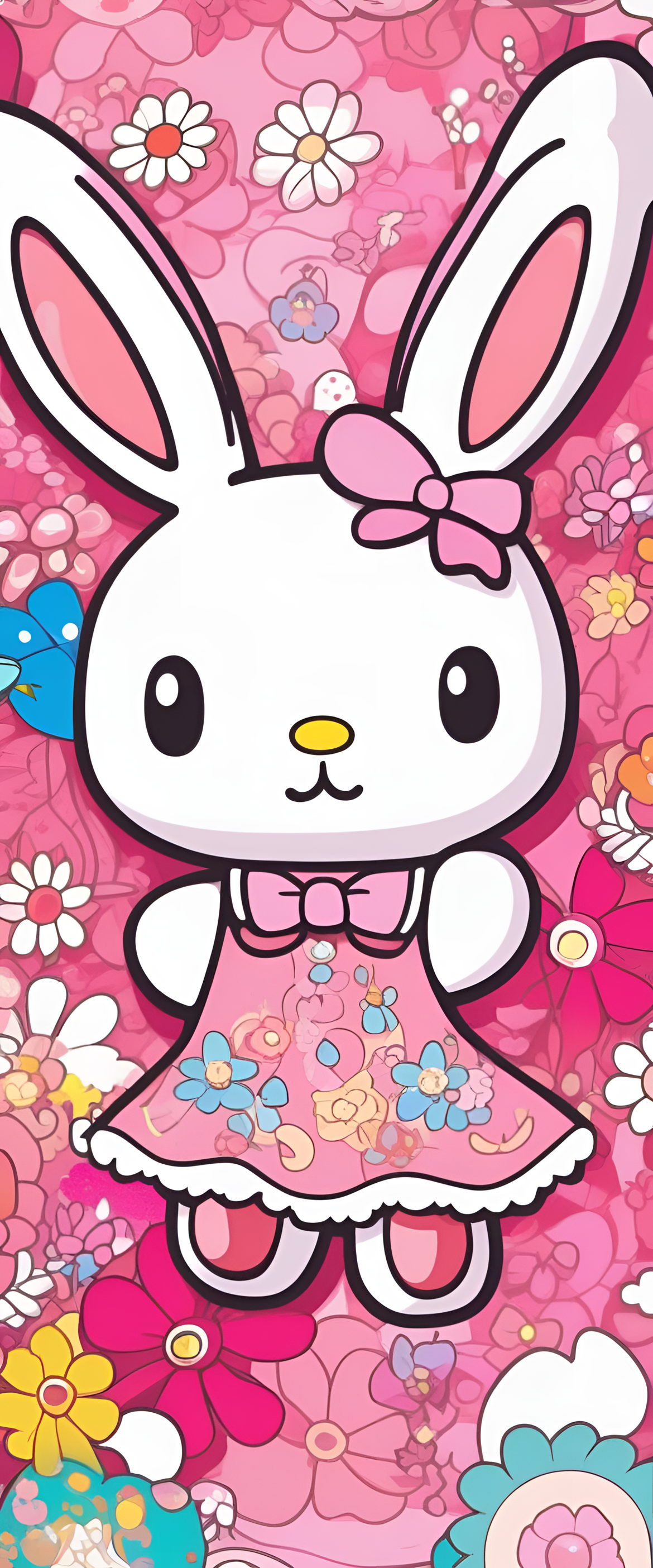 Colorful and highly detailed My Melody wallpaper.