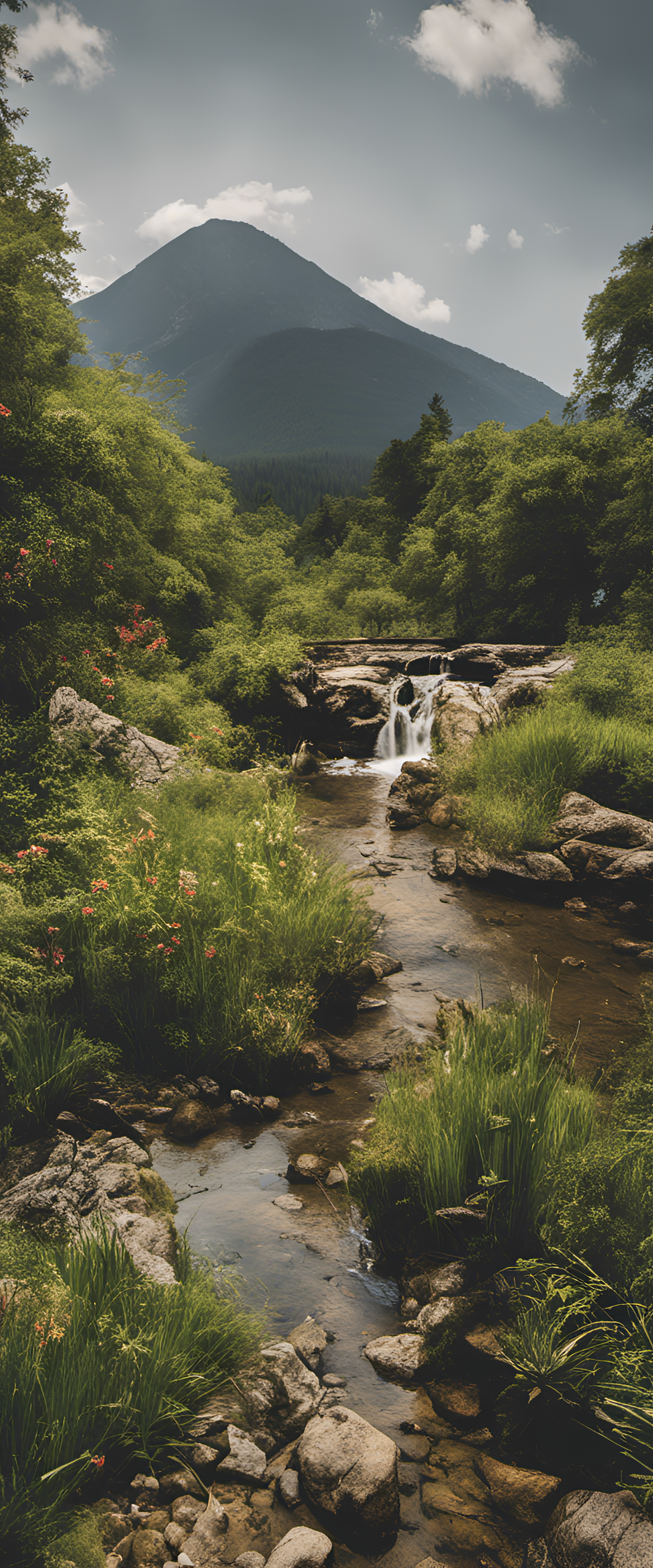 Vibrant nature-inspired phone wallpaper.