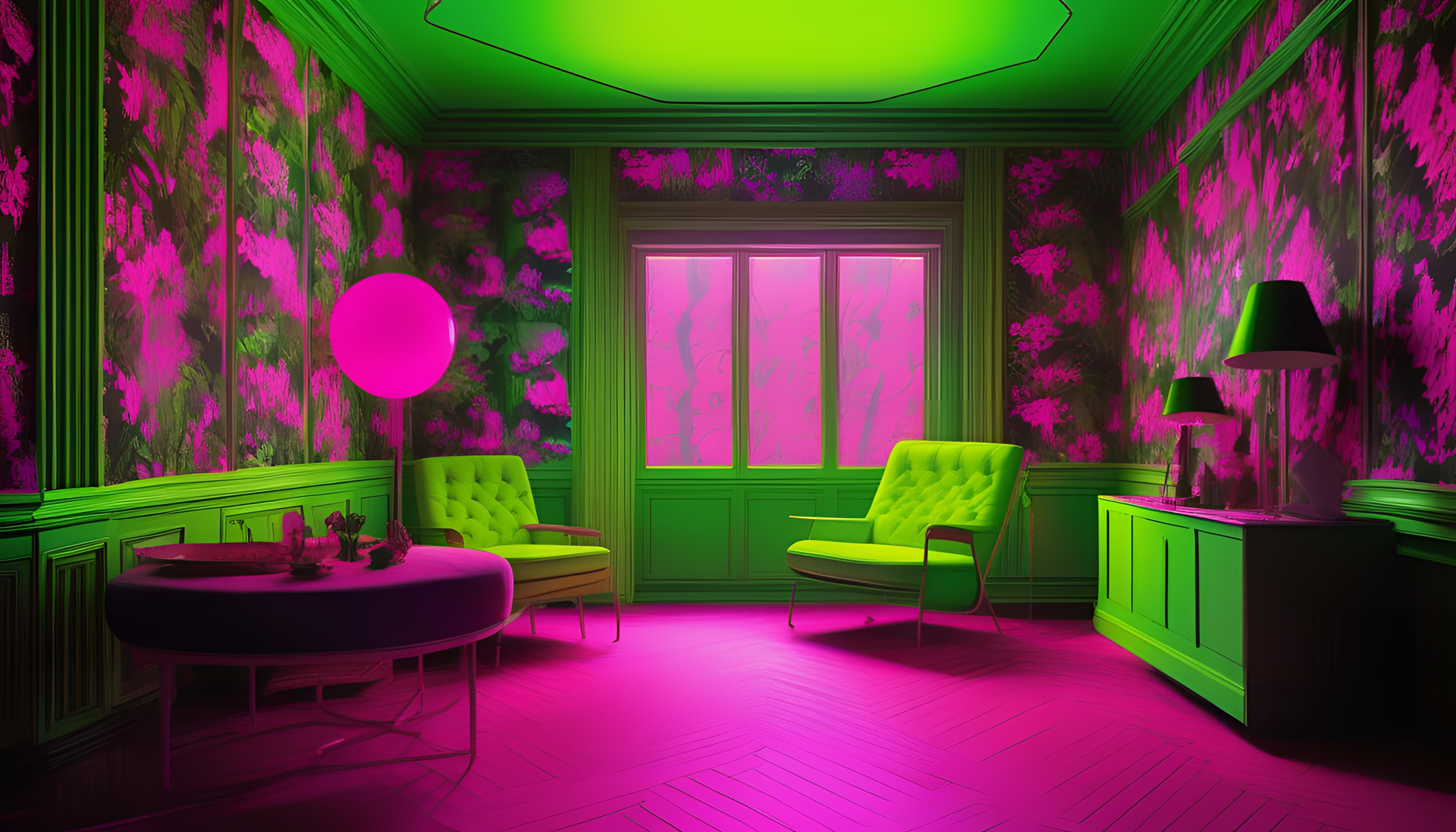 Vibrant green neon wallpaper.