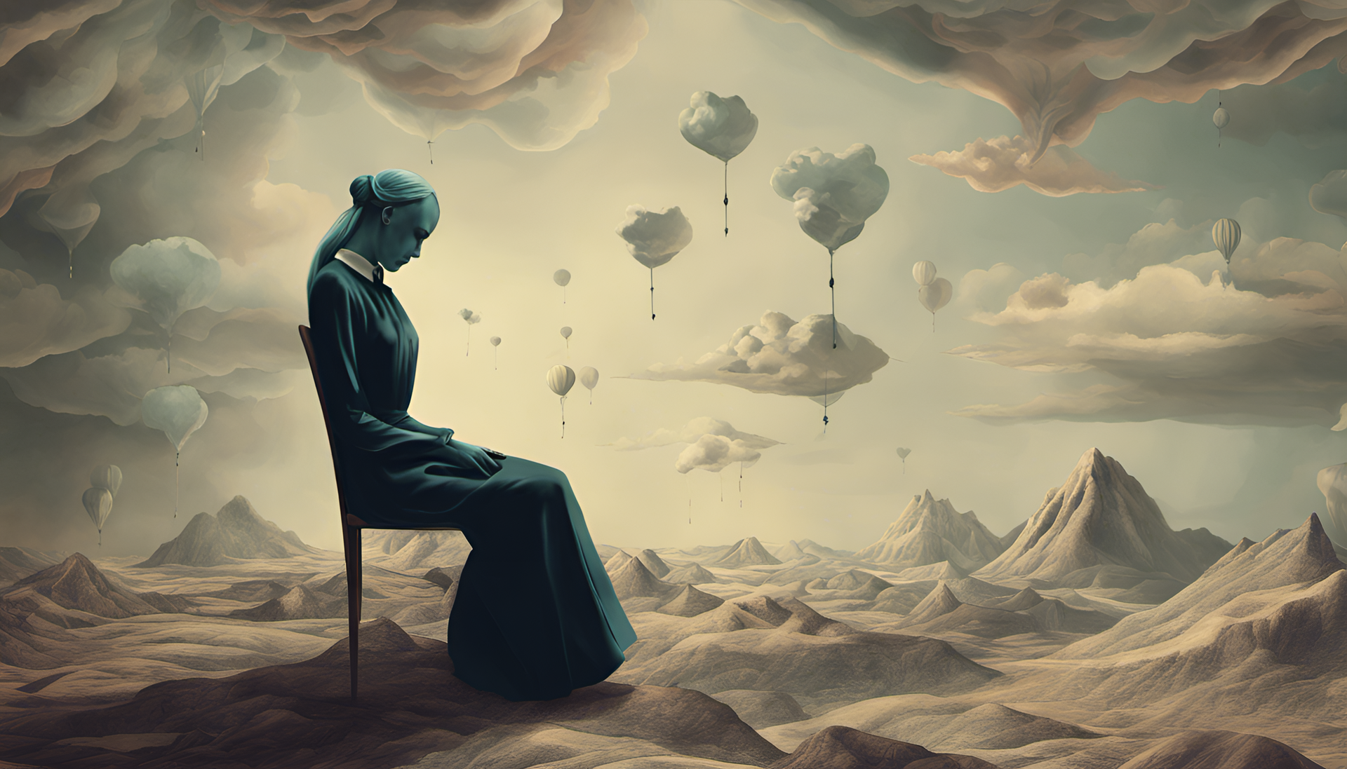 Surreal melancholic wallpaper