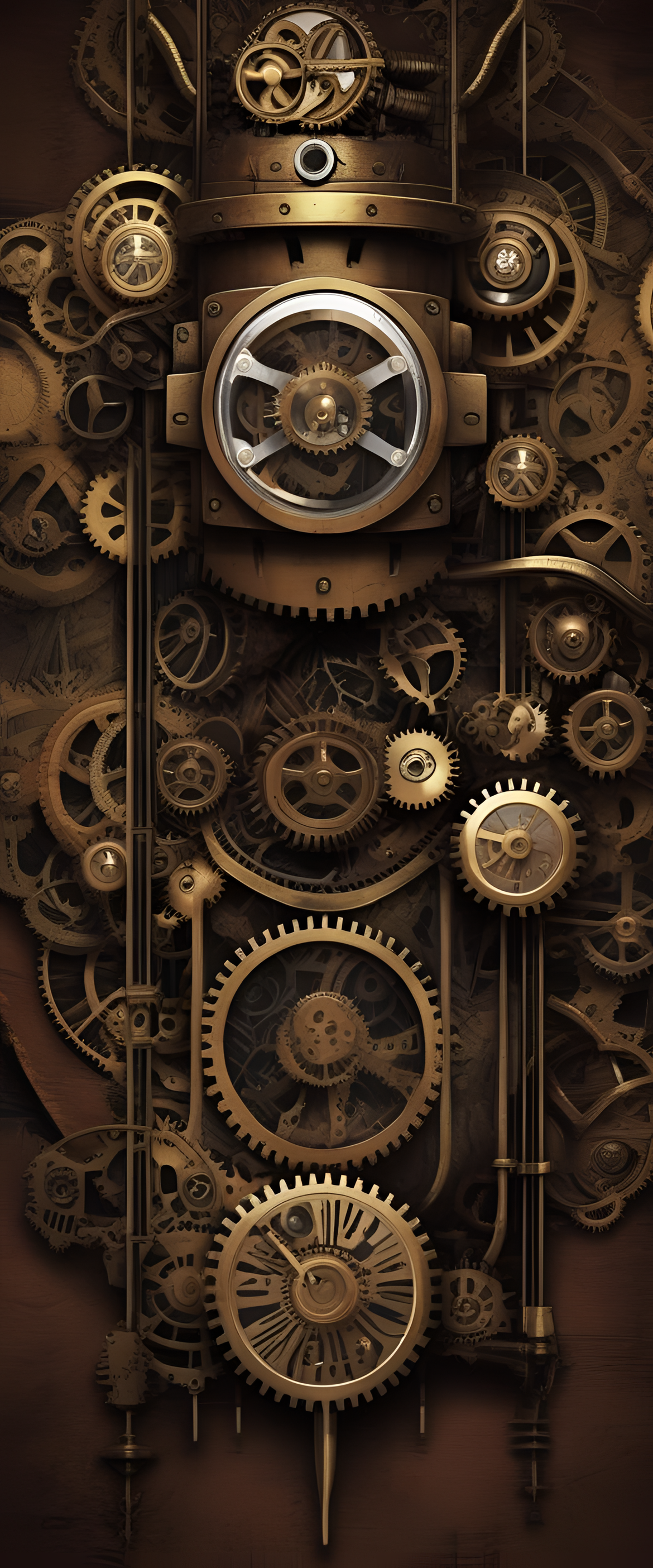 Dark steampunk-inspired wallpaper featuring eerie elements and haunting atmosphere.