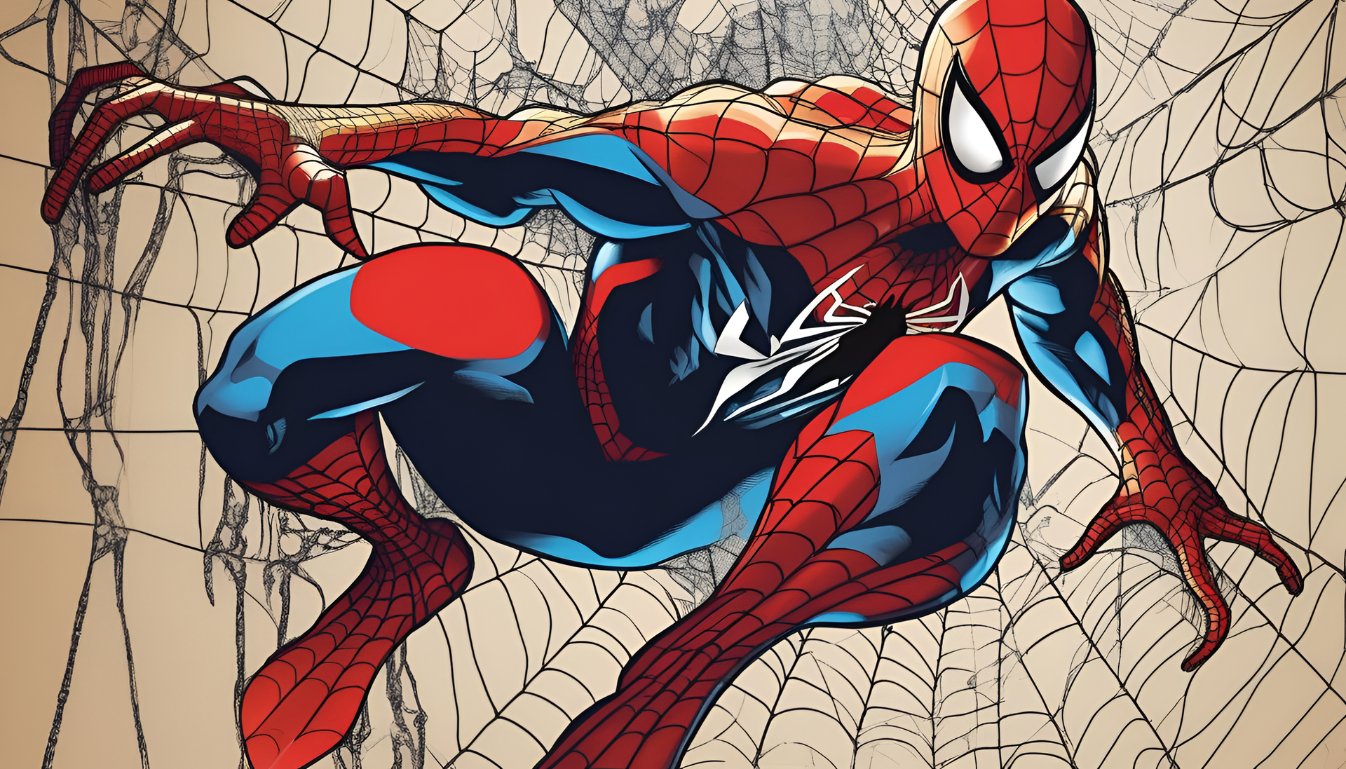 Spider-Man in action on a HD desktop wallpaper