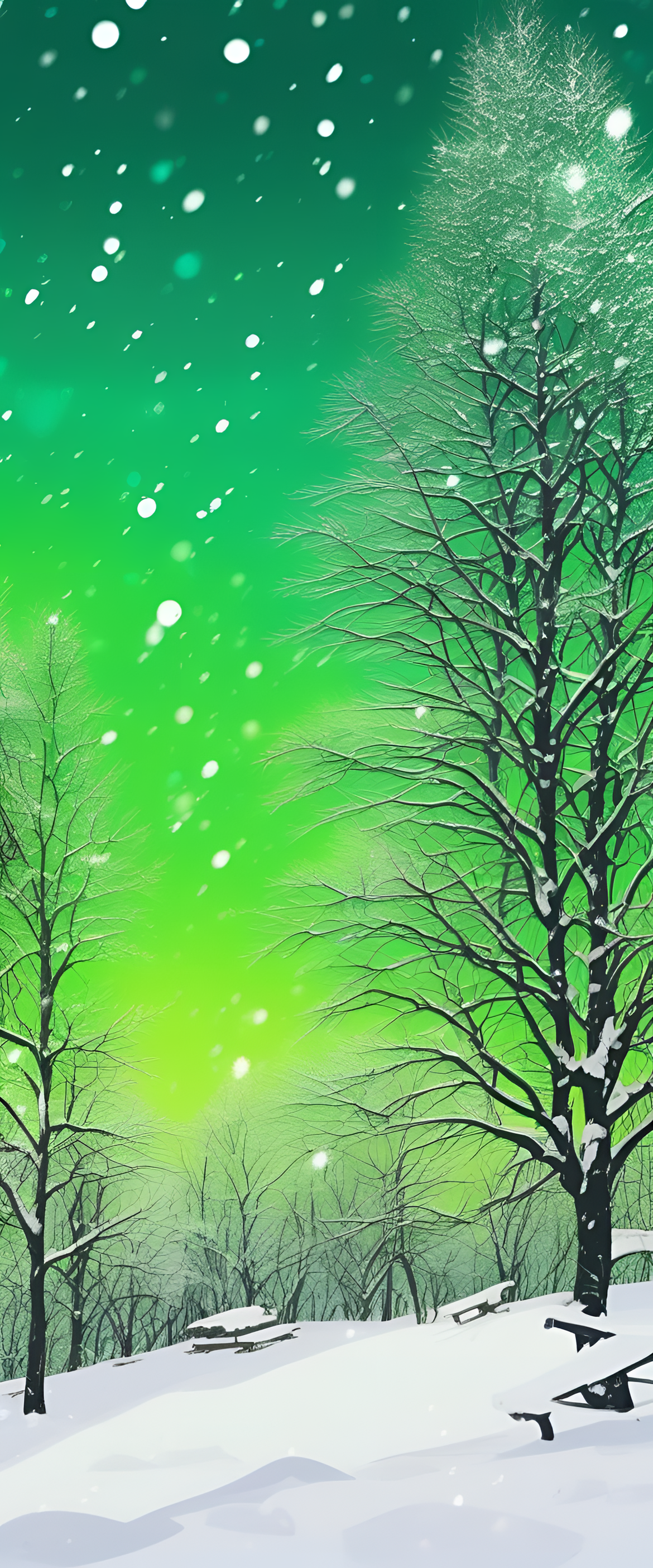 A Cool Green Winter Background