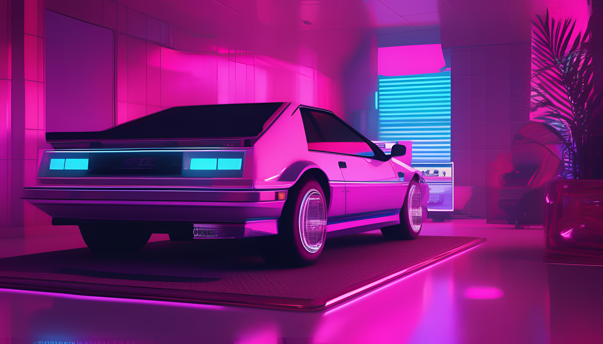 Retrowave-inspired y2k-themed wallpaper with vibrant colors and mesmerizing design.