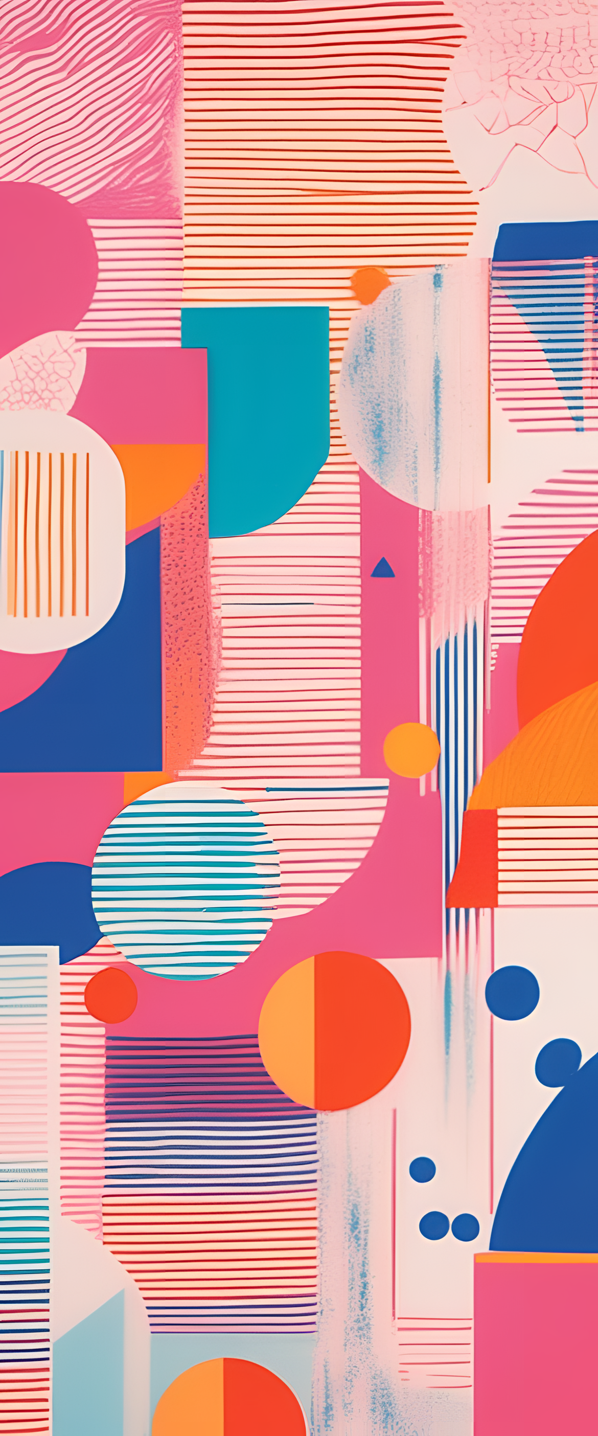 Vibrant abstract pattern in risograph style