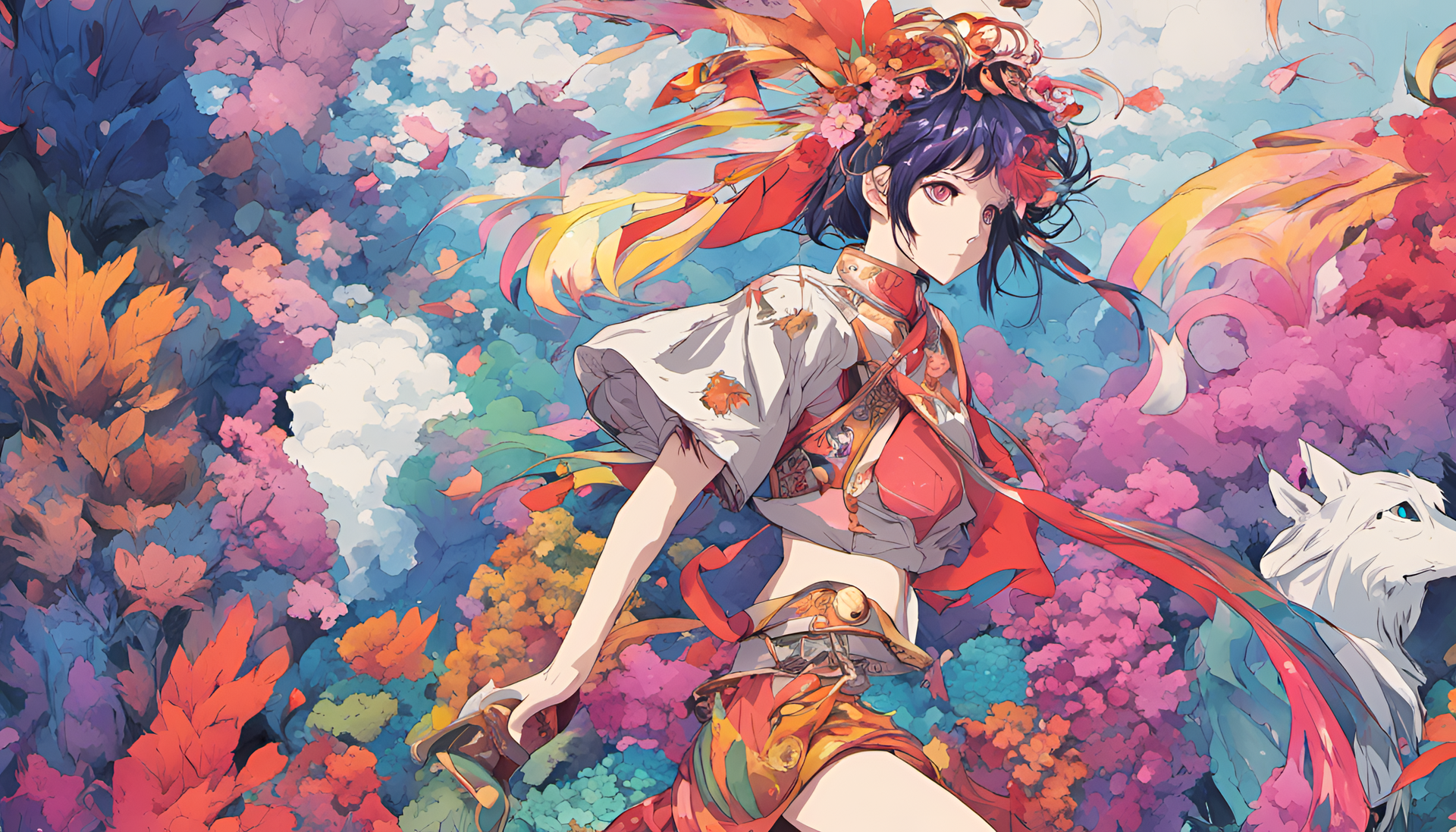 Colorful anime character in a vibrant and captivating avatar.