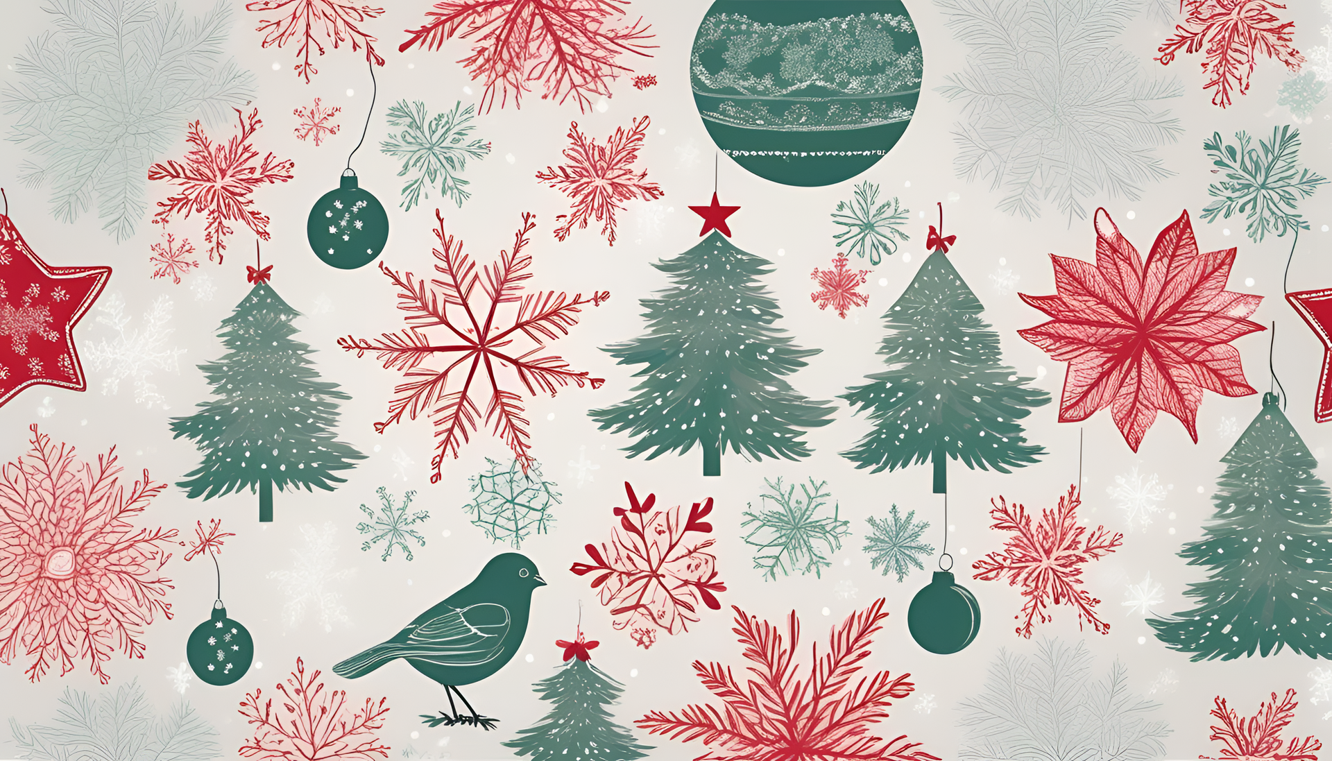 Christmas-themed vibrant and detailed desktop wallpaper.