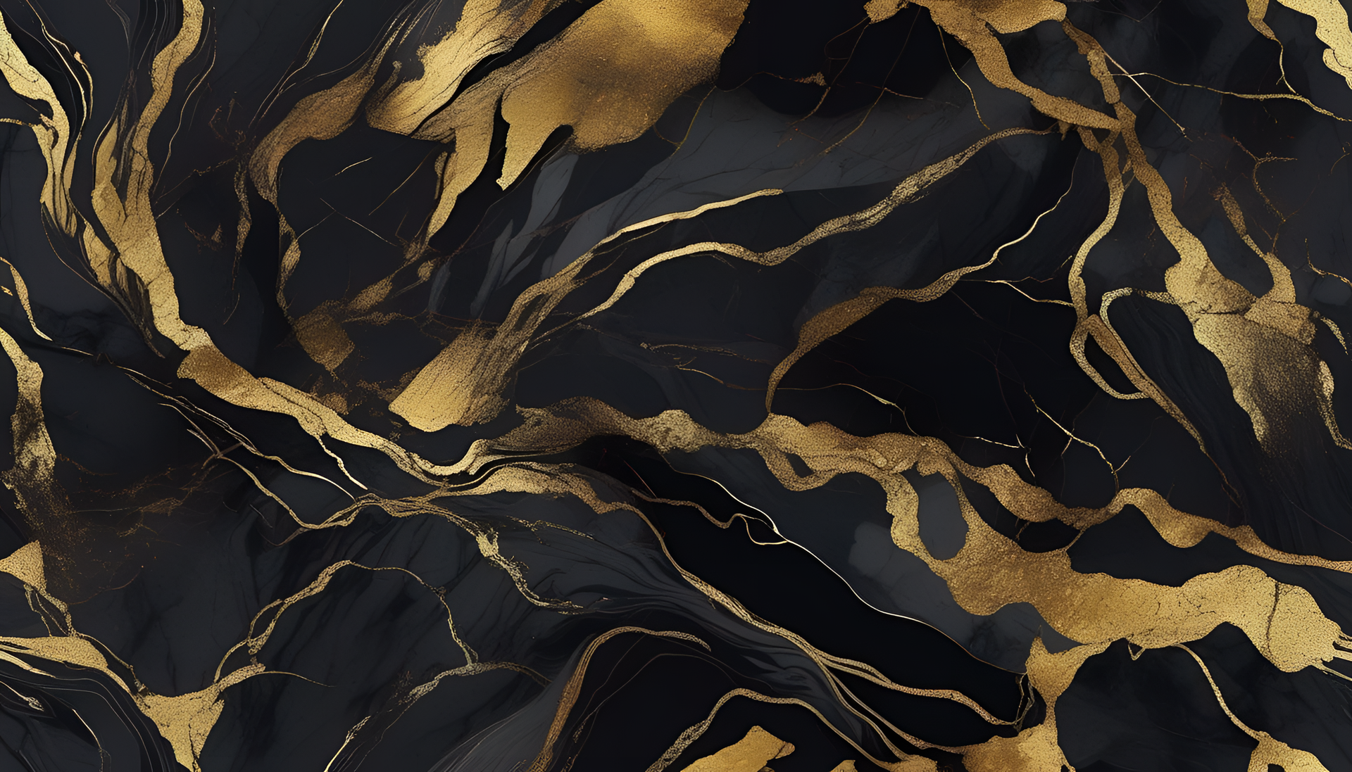 Abstract artwork with swirling patterns in marble and gold hues against a dark backdrop.