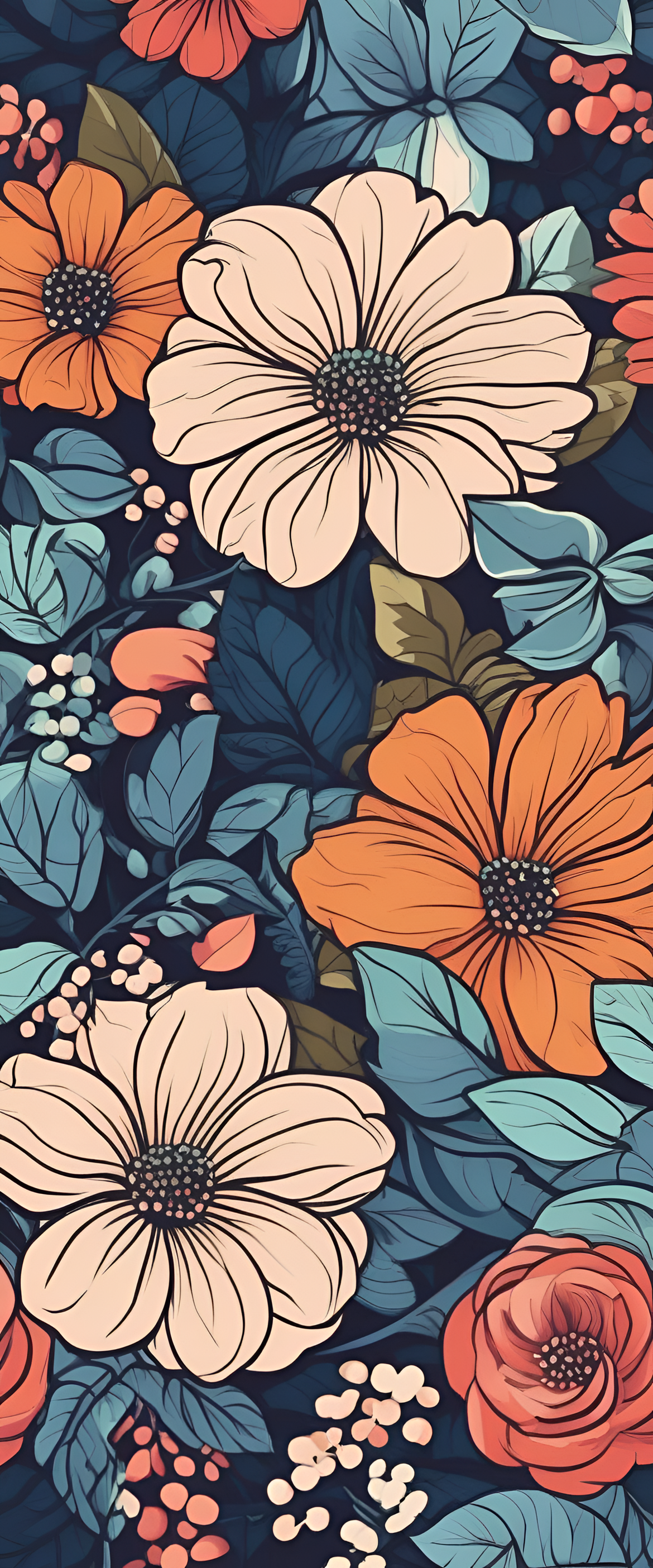 Flower-themed phone wallpaper.