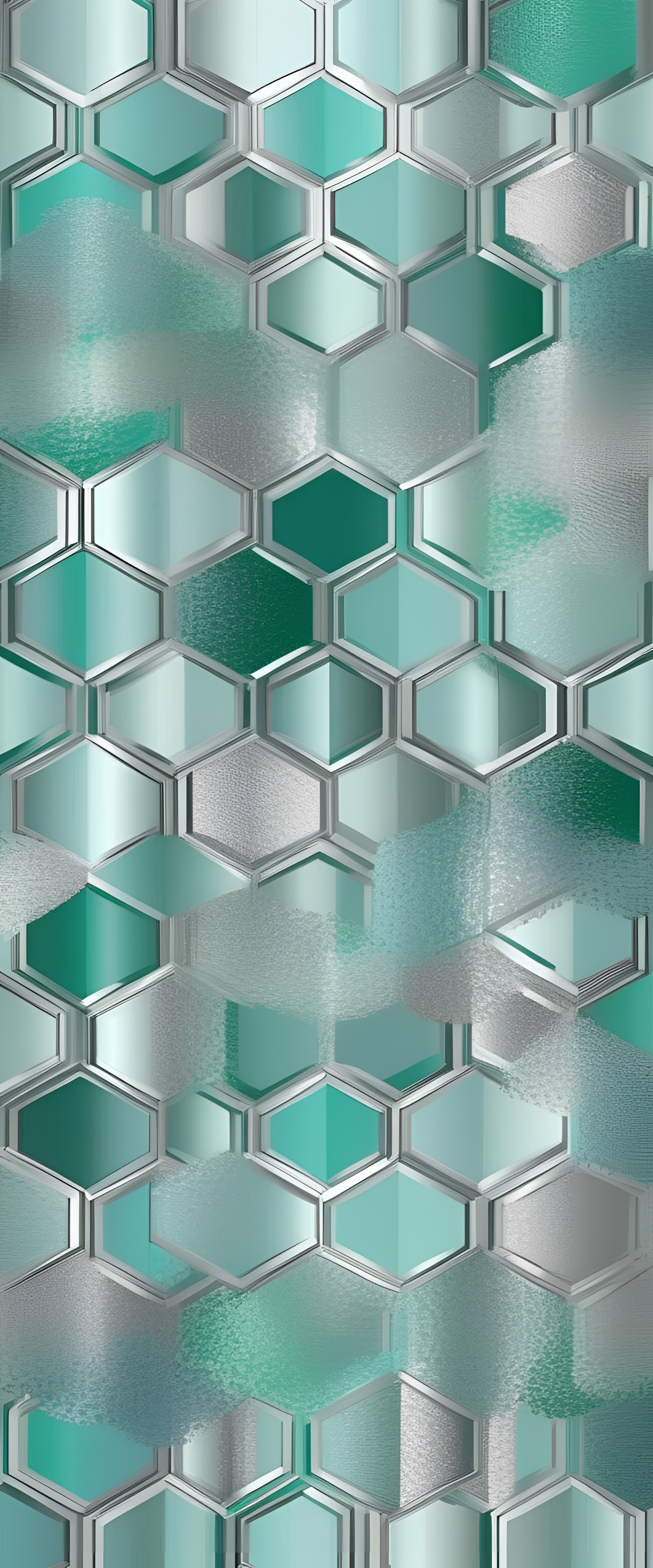 Abstract light blue and silver green pattern.