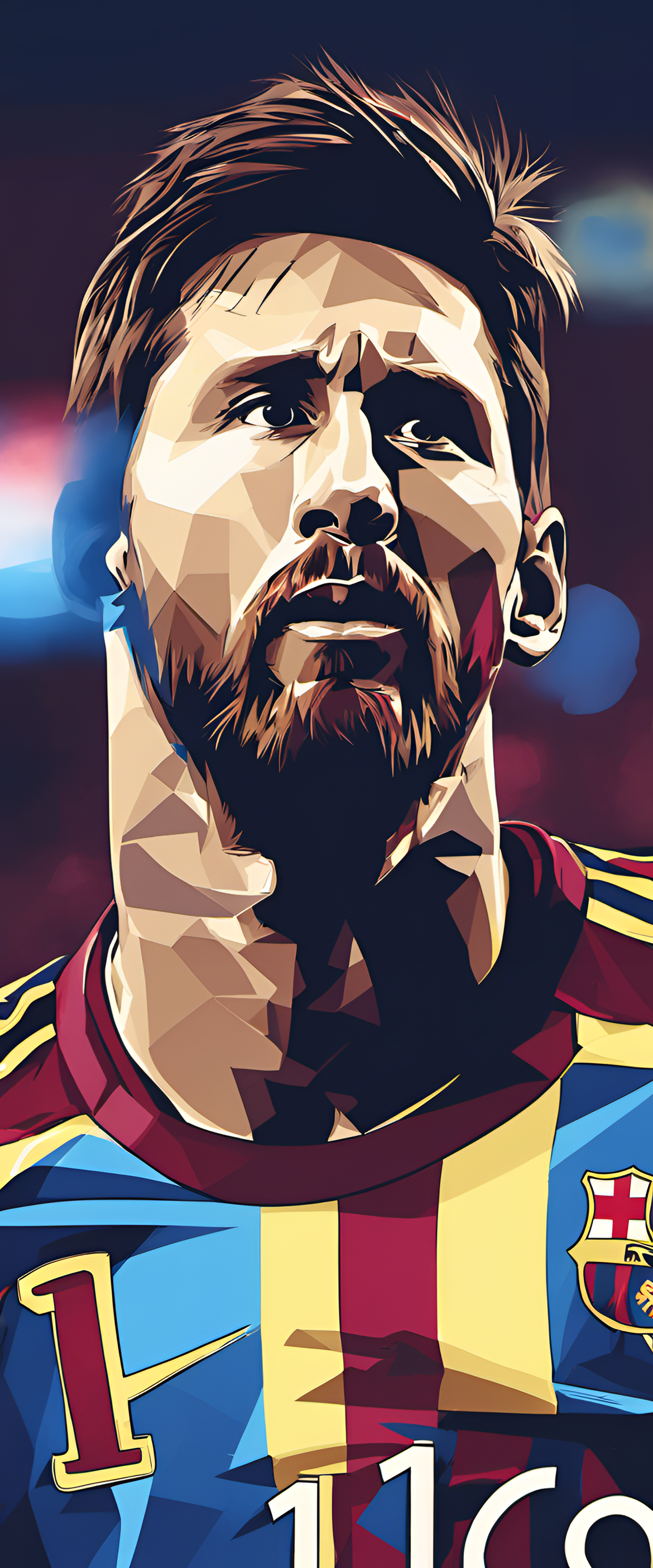 Lionel Messi-themed wallpaper for phones.