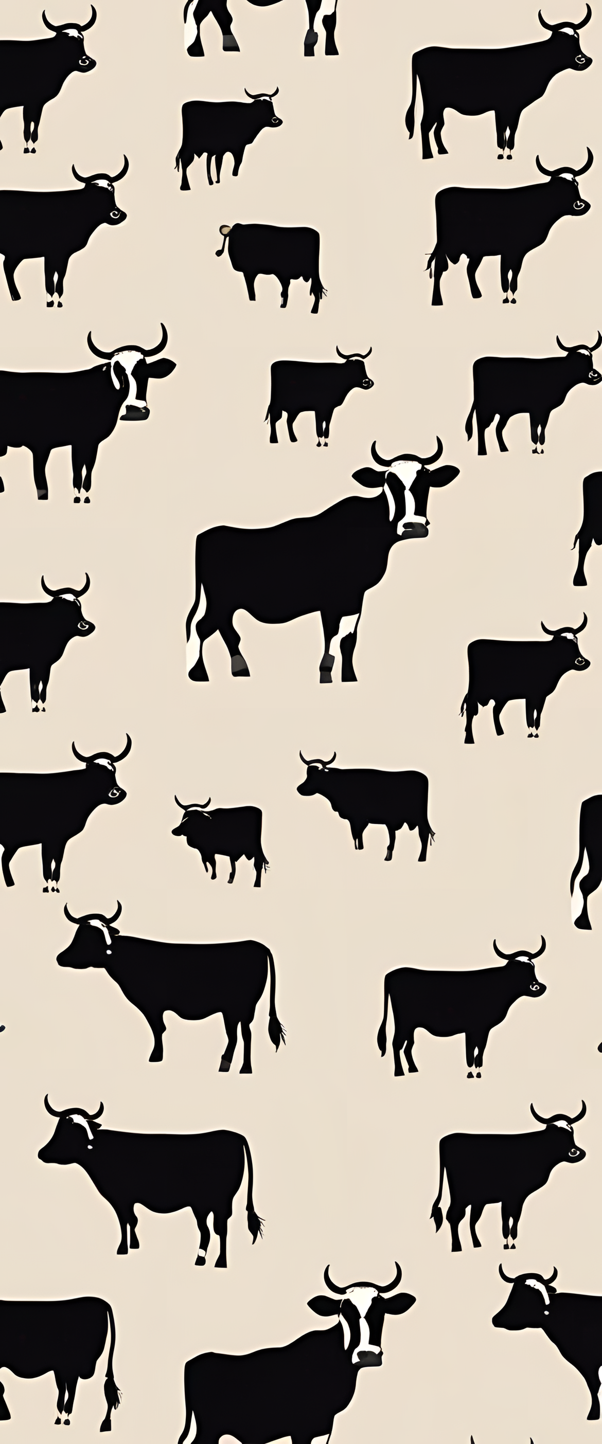 Cow print phone wallpaper design.