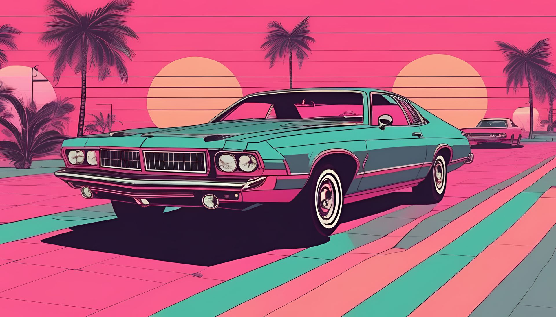 Retro aesthetic wallpaper.