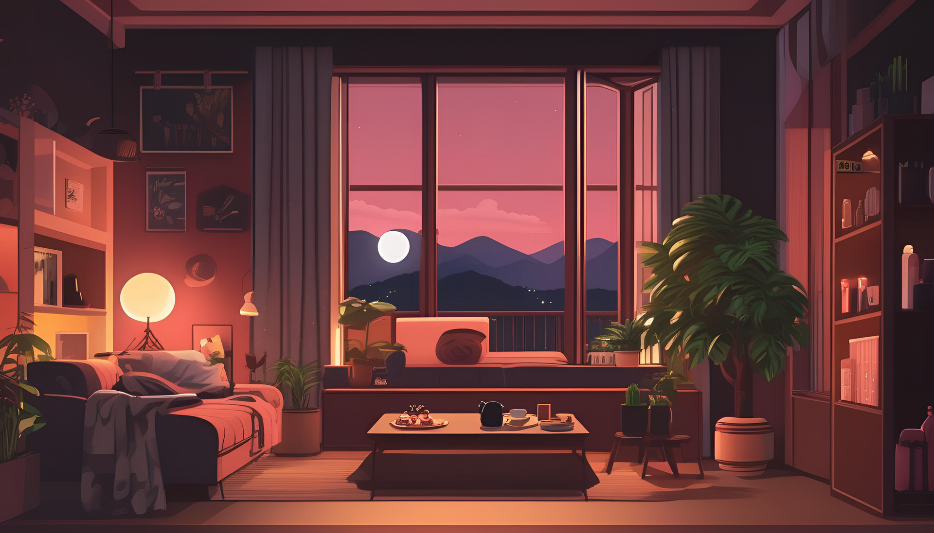 Bape wallpaper with cozy evening atmosphere