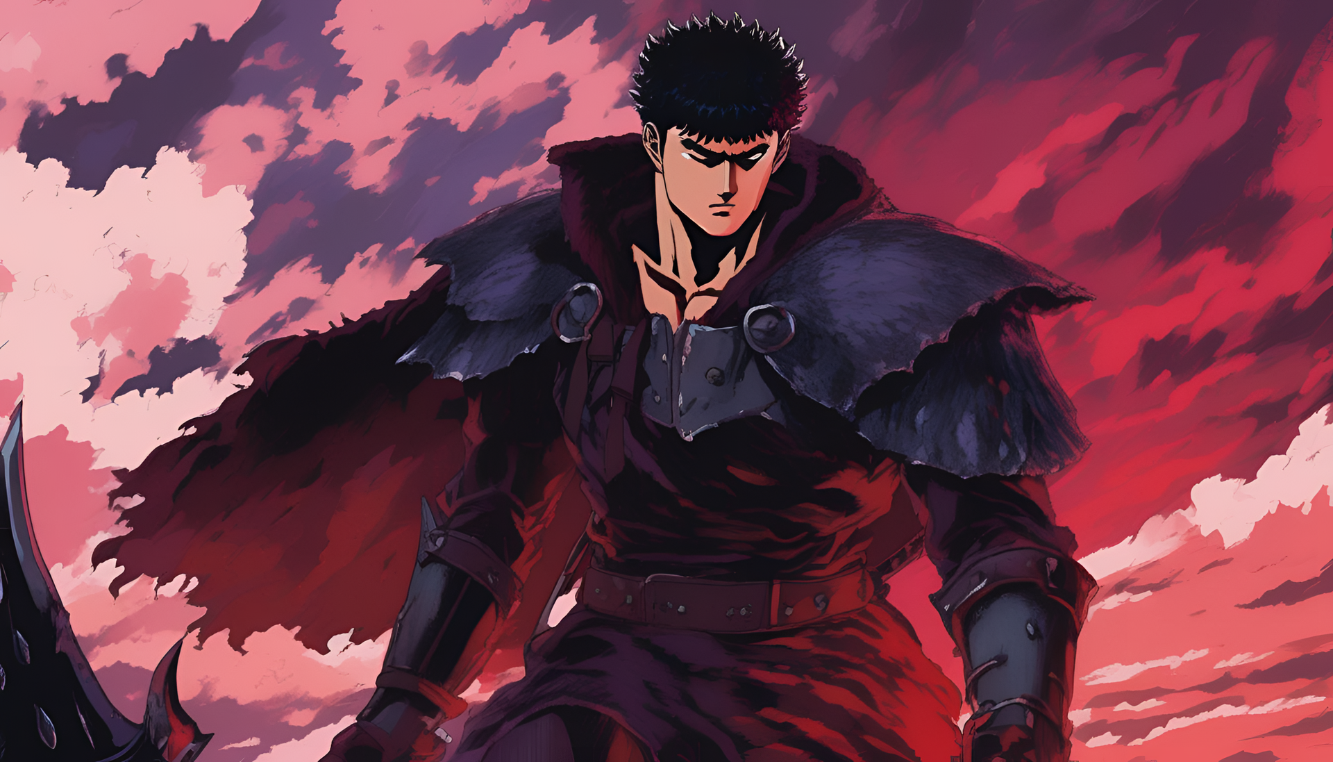 Impressionist Berserk wallpaper featuring dynamic artwork.