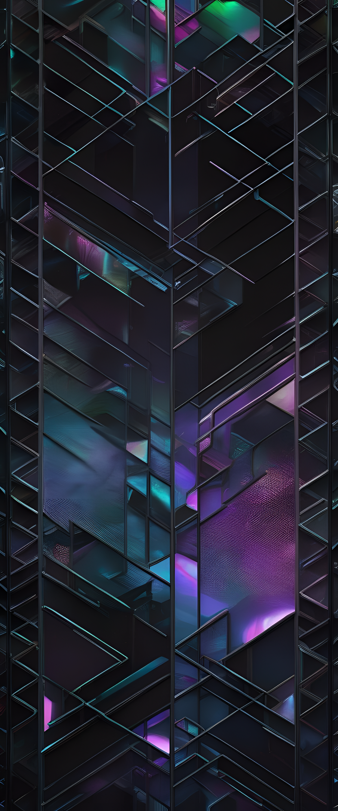 Abstract dark and shimmering phone wallpaper.