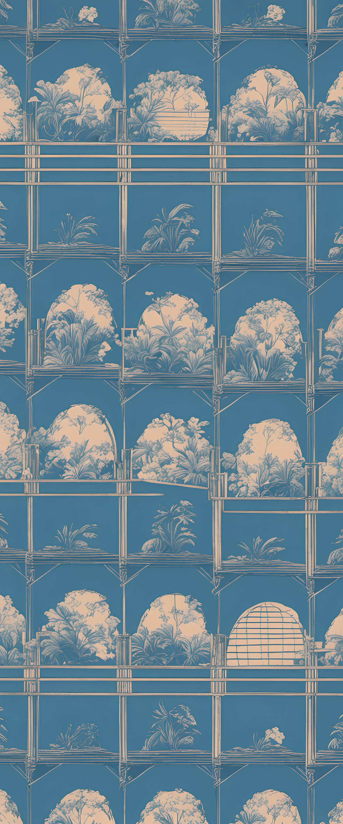 Blue vintage aesthetic wallpaper