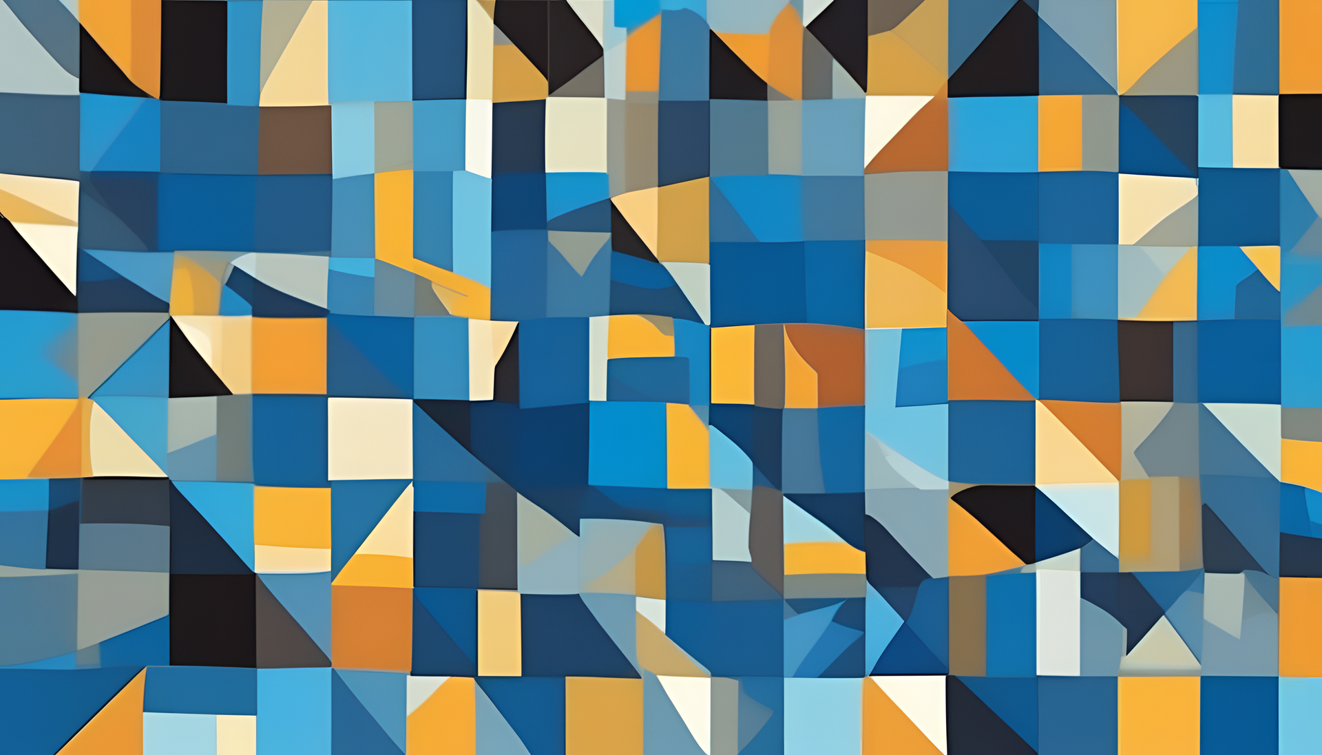 Abstract blue cubist background.