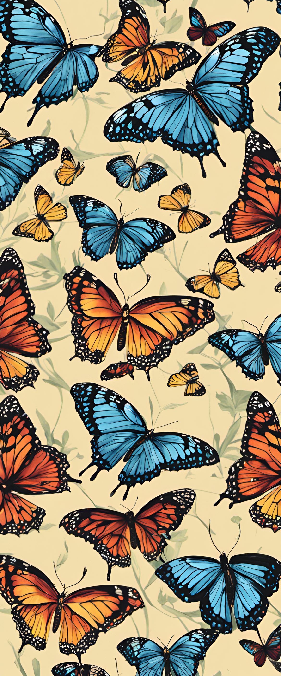 Colorful butterfly wallpaper with vibrant wings and intricate patterns.