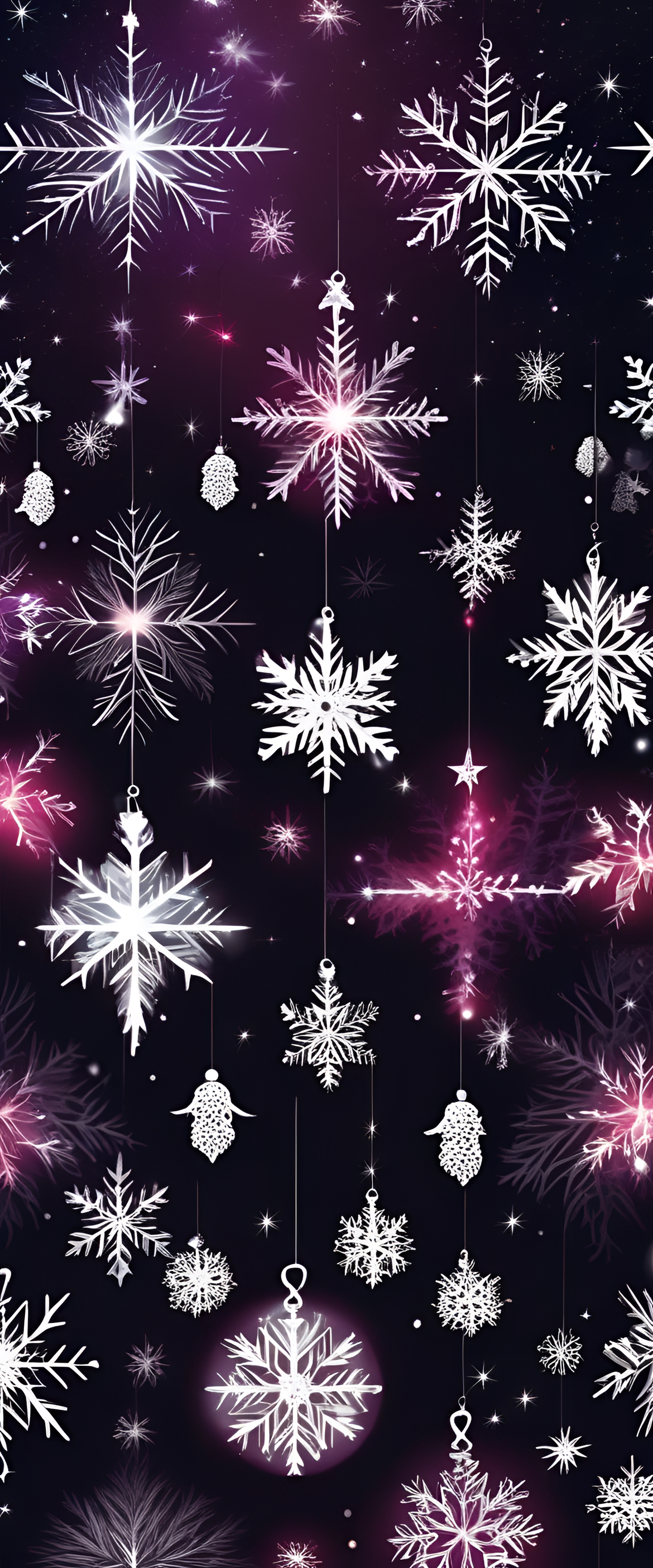 Transcendental Christmas wallpaper with abstract colorful patterns.