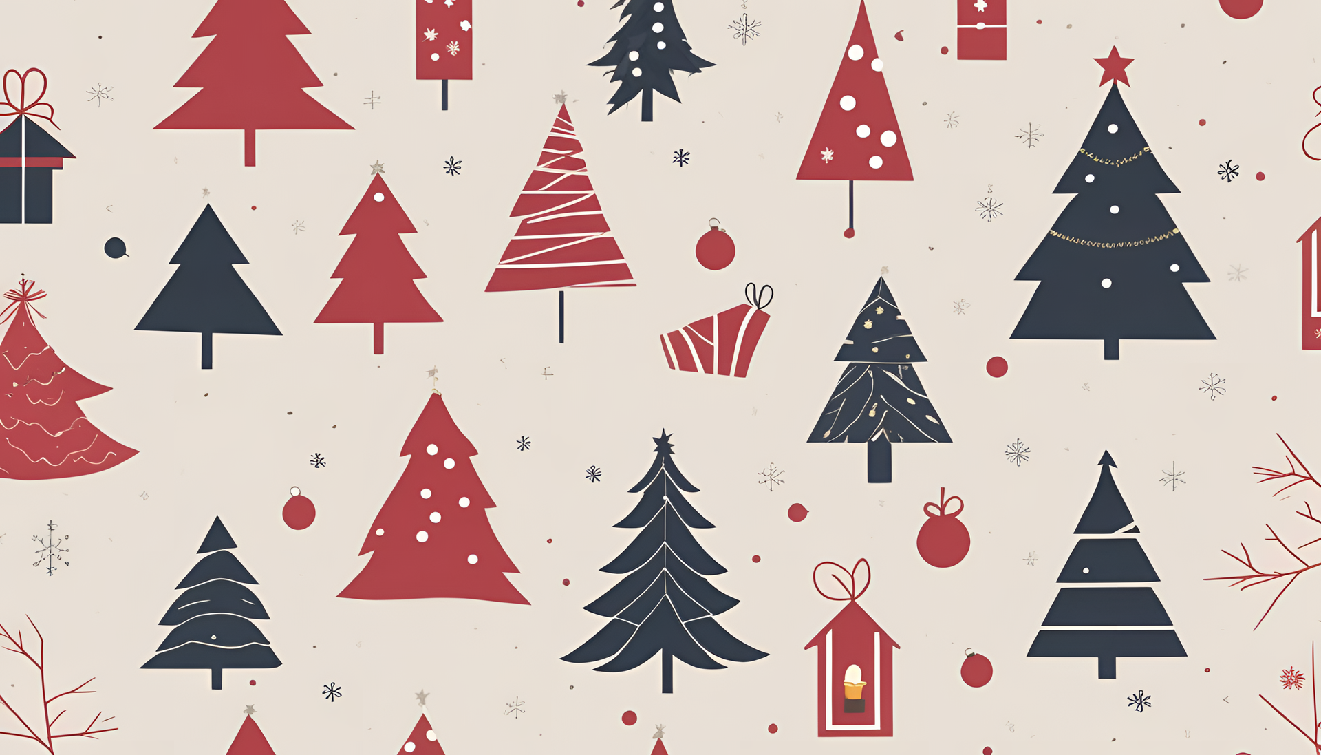 Minimalist Christmas aesthetic wallpaper with subtle colors and simple patterns.