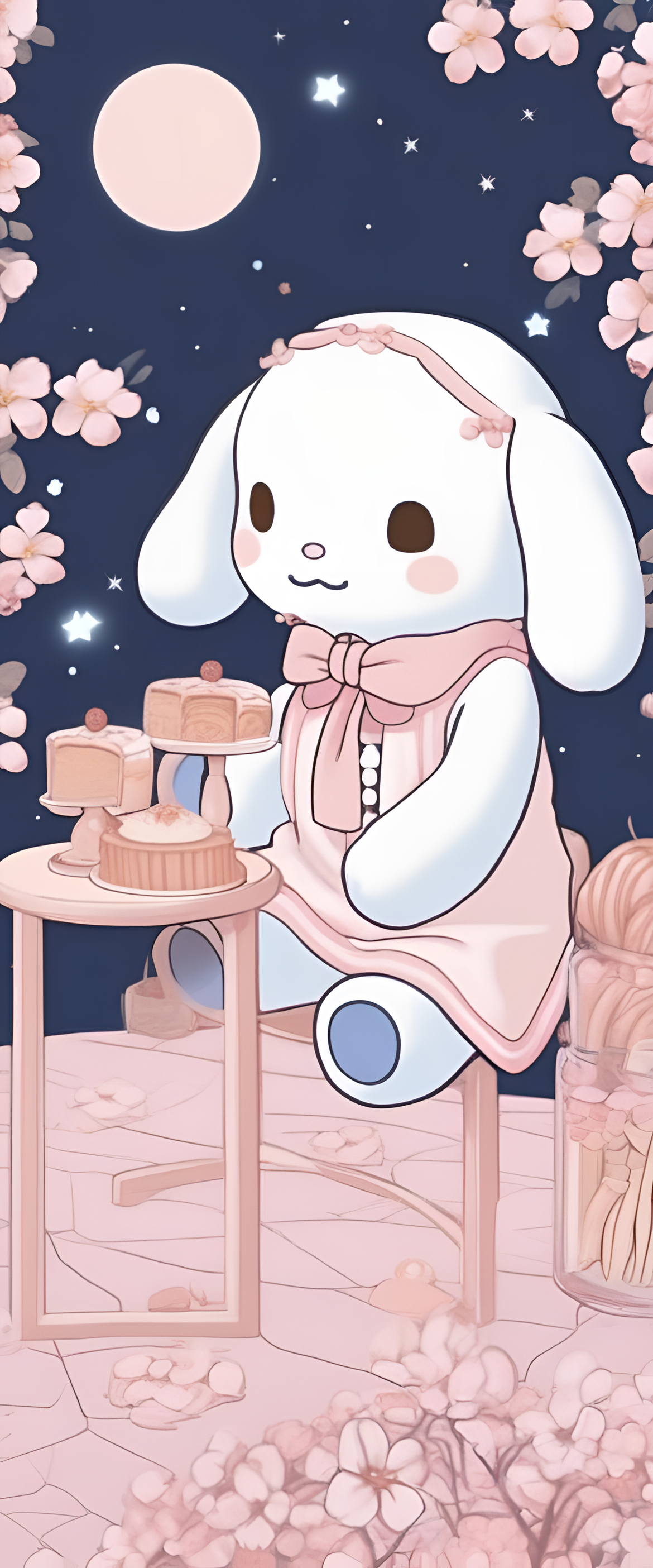 Cinnamoroll character in a pastel aesthetic wallpaper